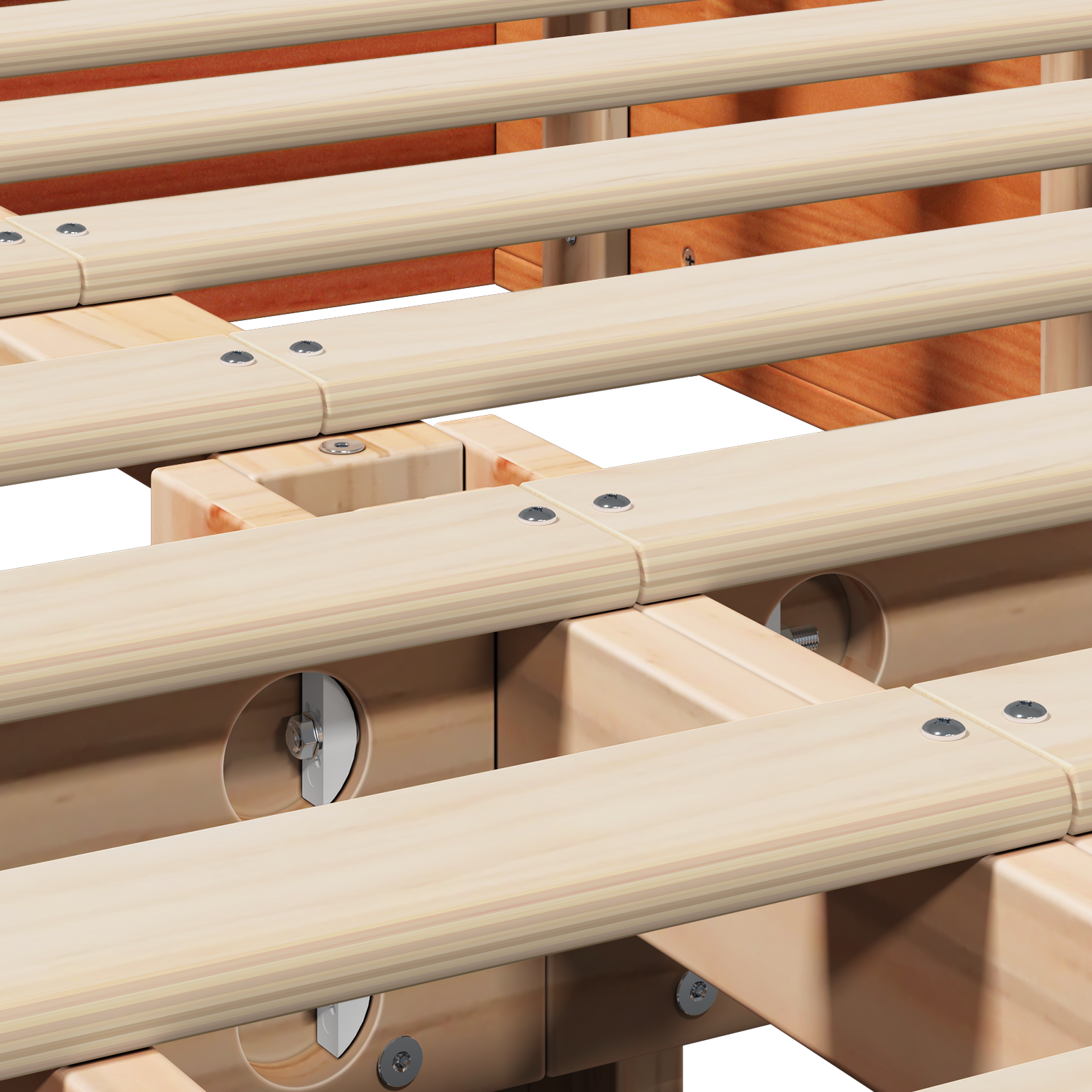 Sengestamme Vokset Brun 120 x 200 cm Massiv furu