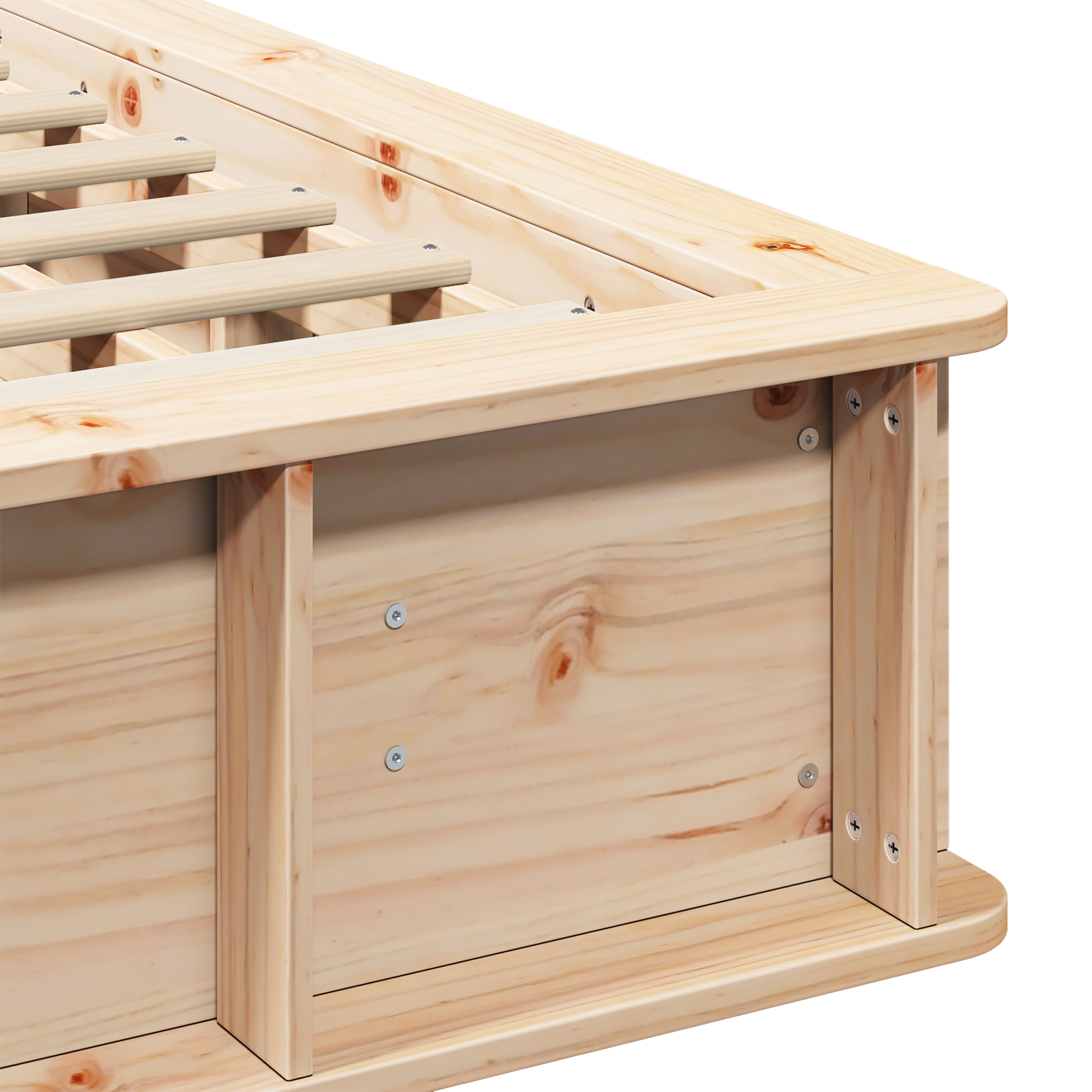 Sengestamme Brun 140 x 190 cm Massiv furu