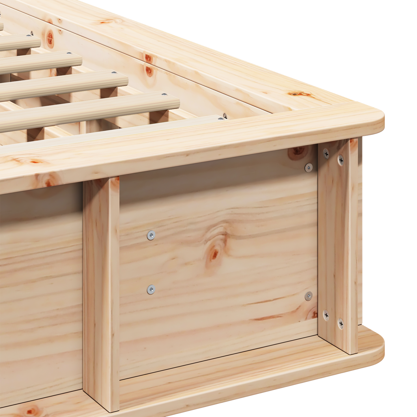 Sengestamme Brun 140 x 190 cm Massiv furu