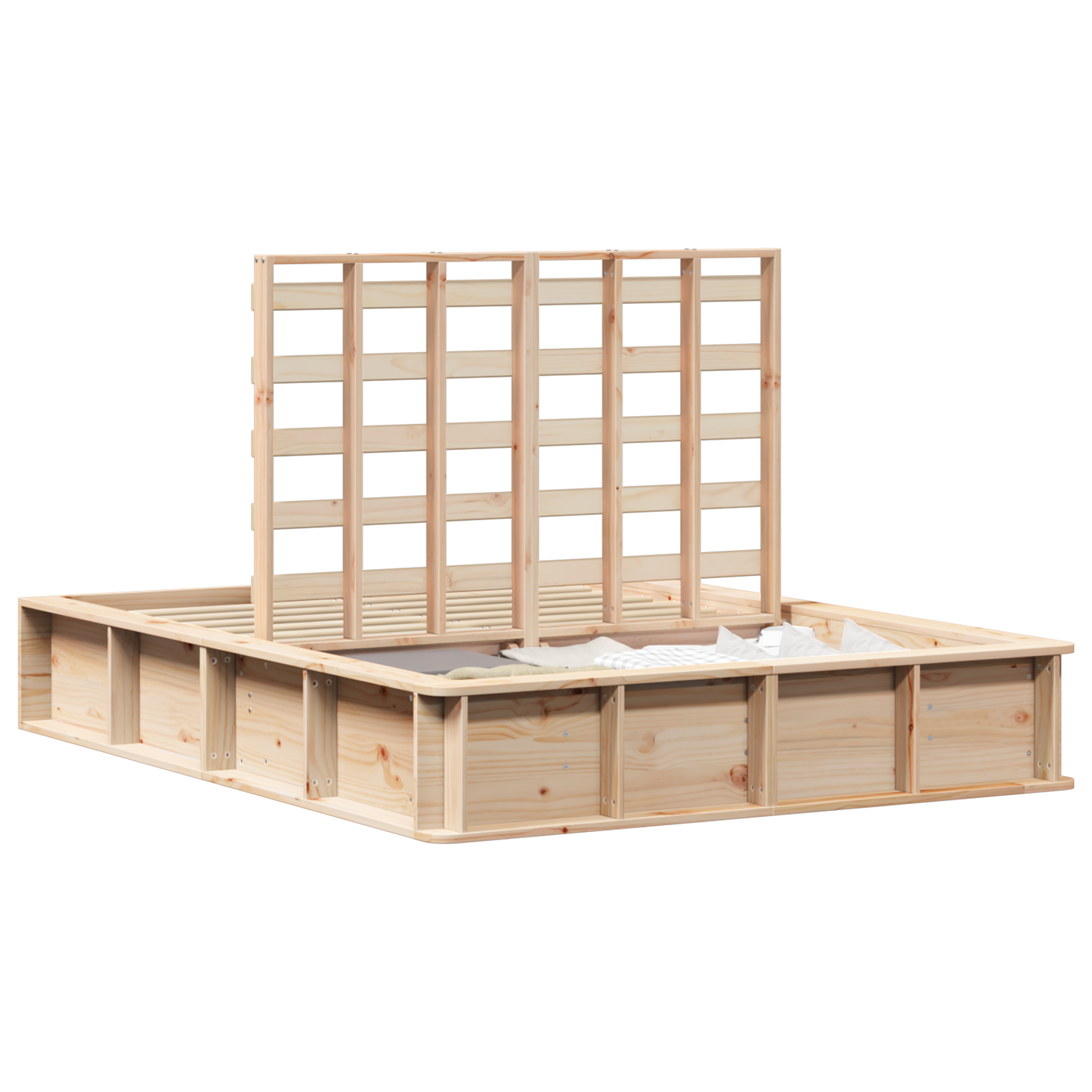 Sengestamme Brun 140 x 190 cm Massiv furu