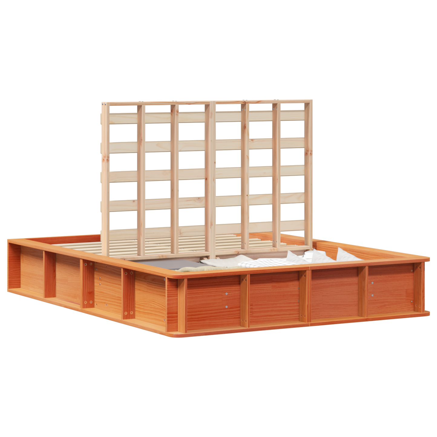 Sengestamme Vokset Brun 140 x 190 cm Massiv furu