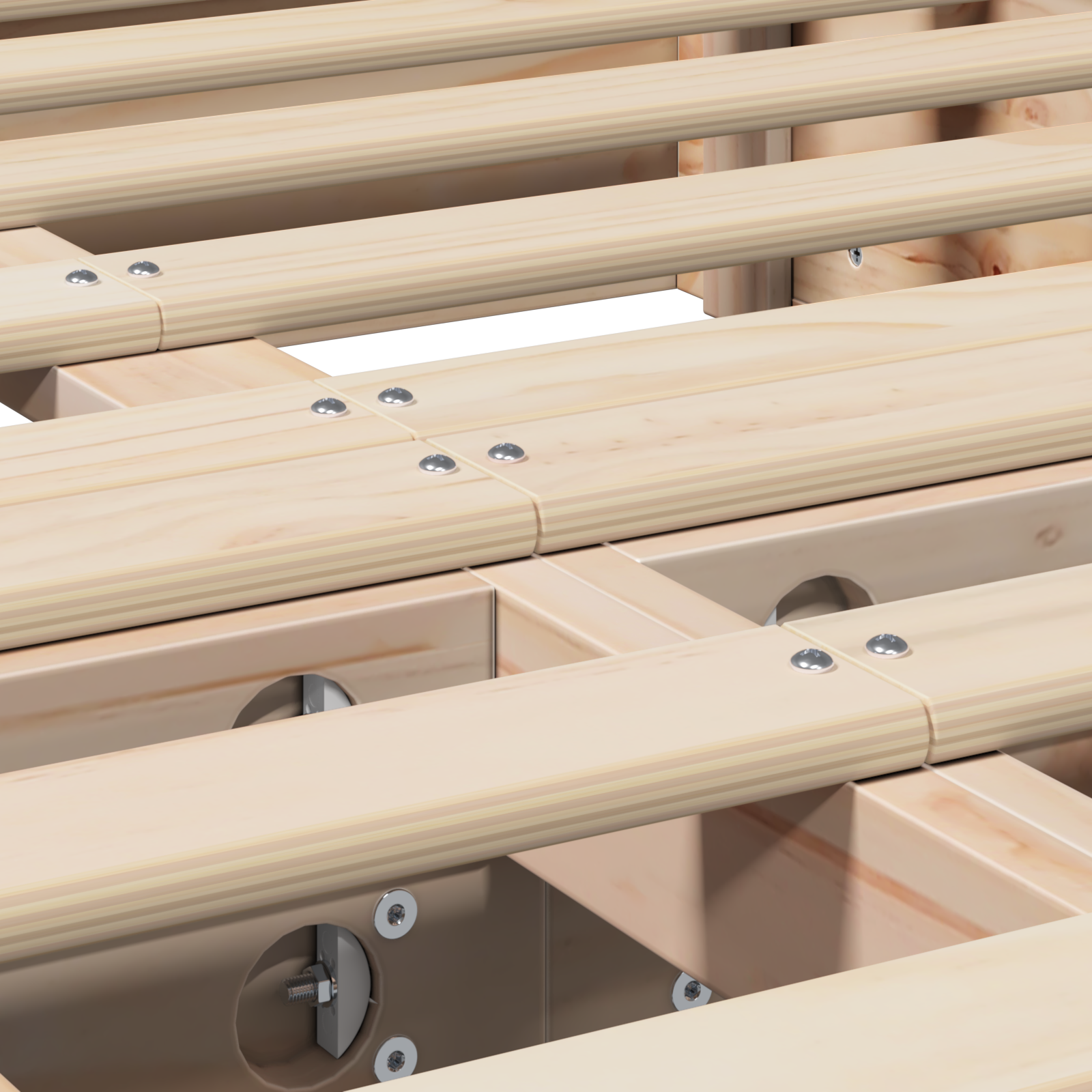 Sengestamme Brun 135 x 190 cm Massiv furu