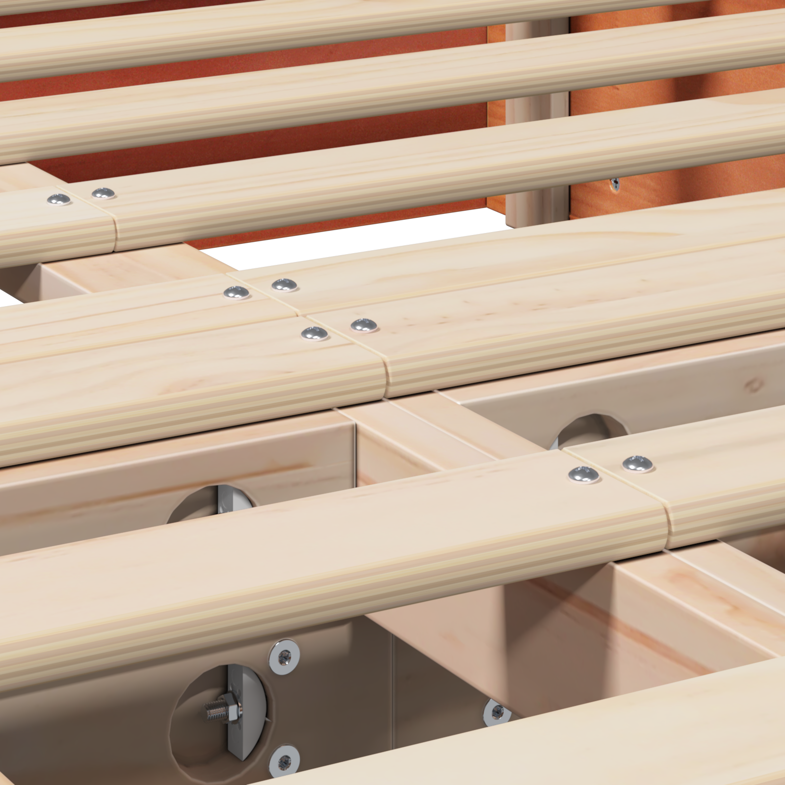 Sengestamme Vokset Brun 135 x 190 cm Massiv furu