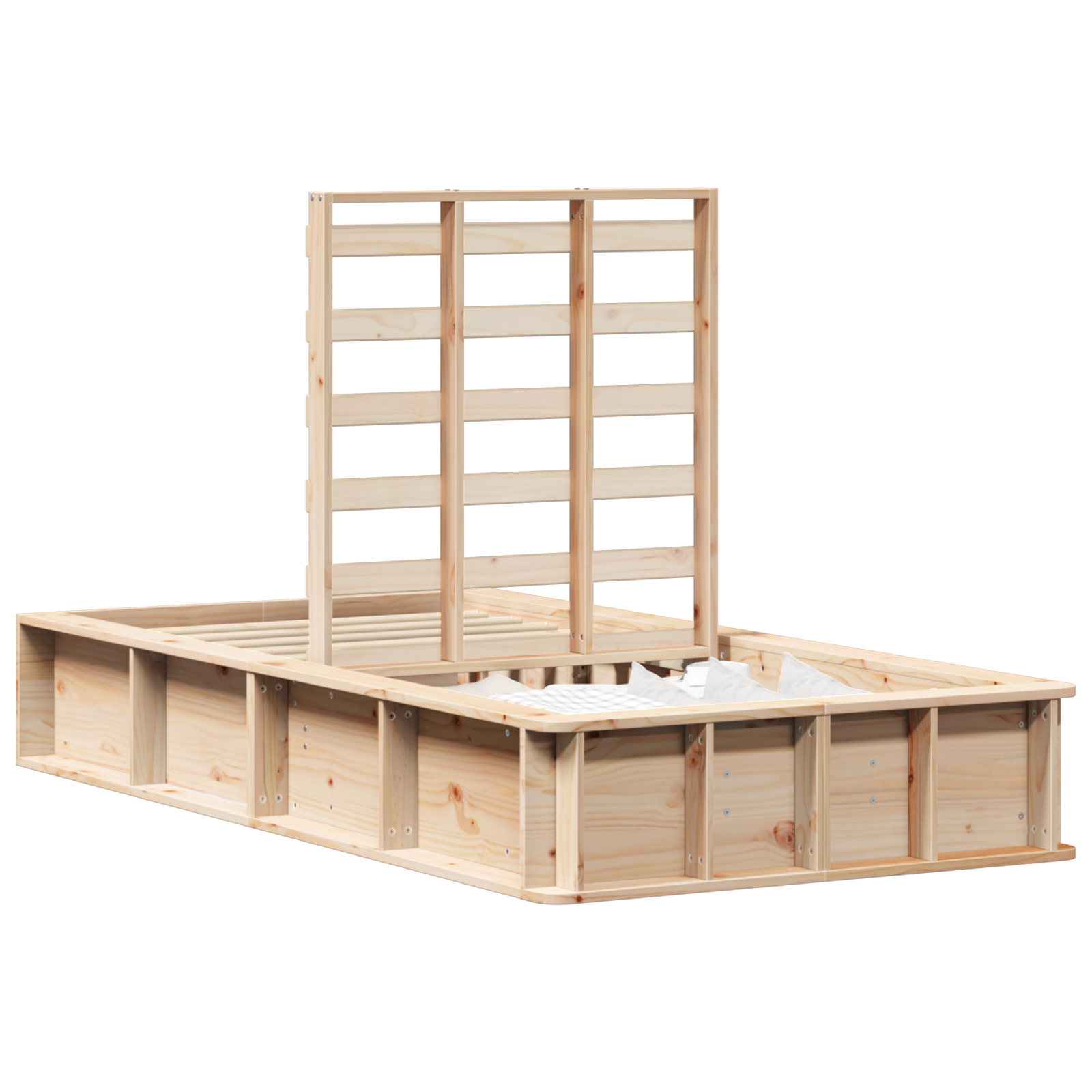 Sengestamme Brun 100 x 200 cm Massiv furu