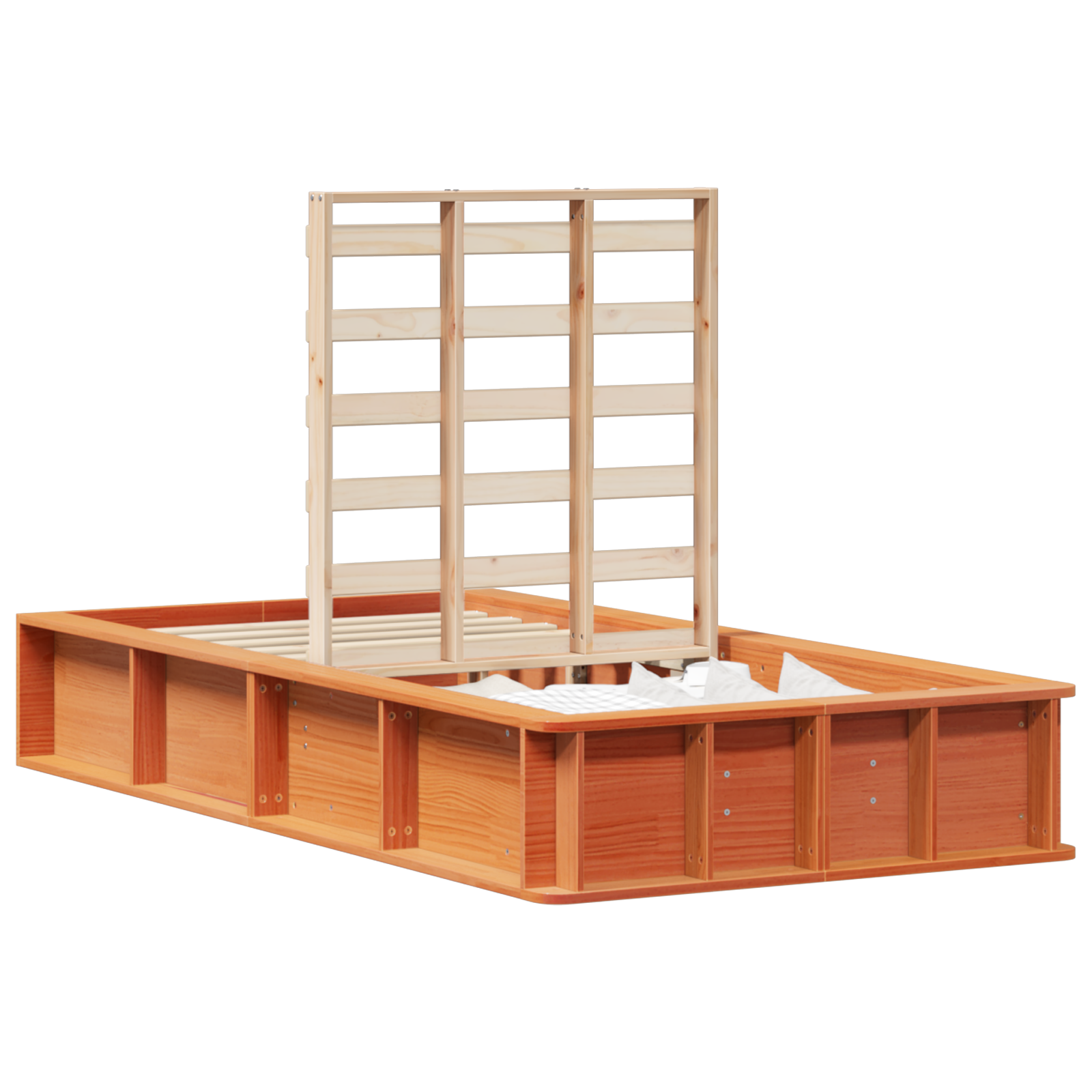 Sengestamme Vokset Brun 100 x 200 cm Massiv furu