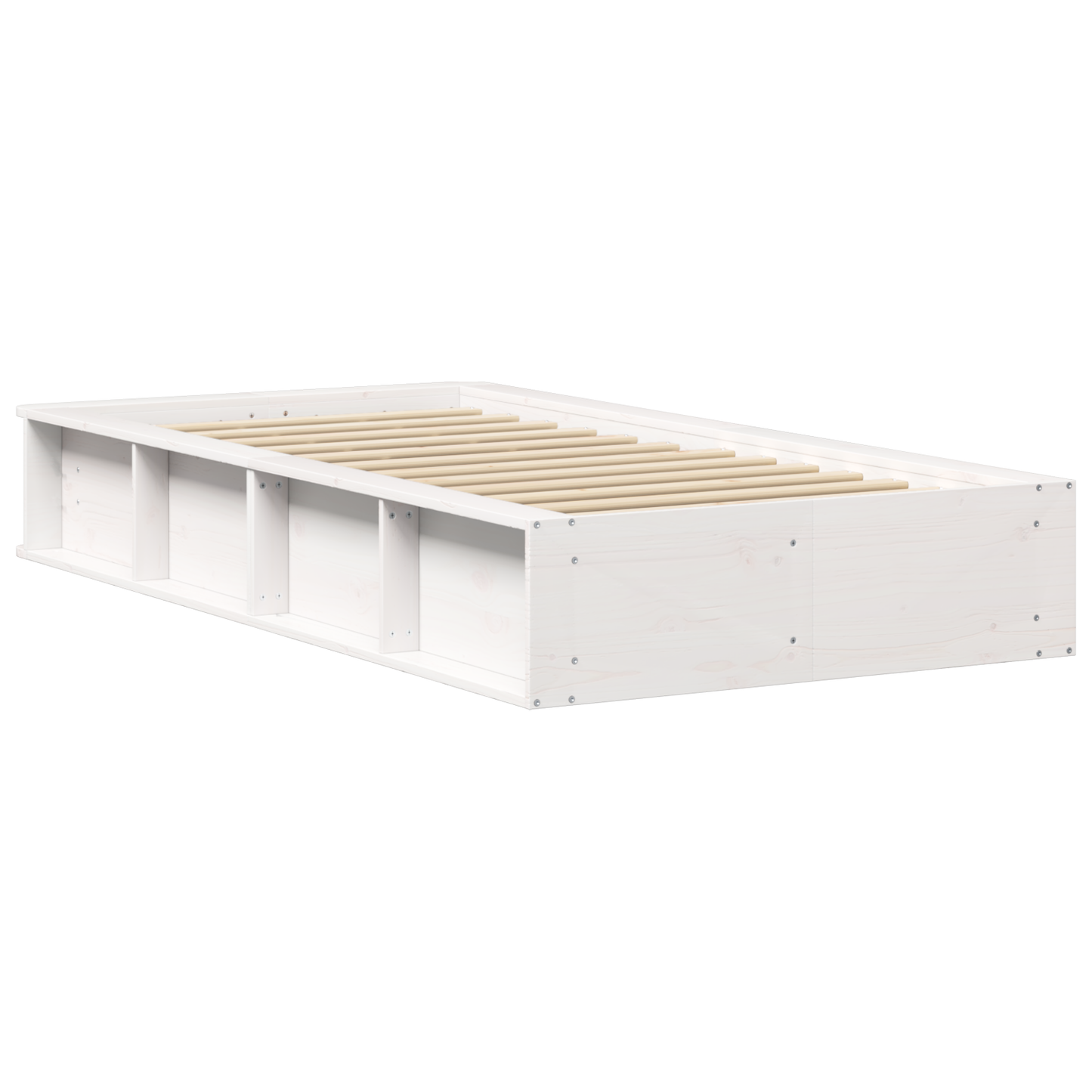 Sengestamme Hvit 90 x 200 cm Massiv furu