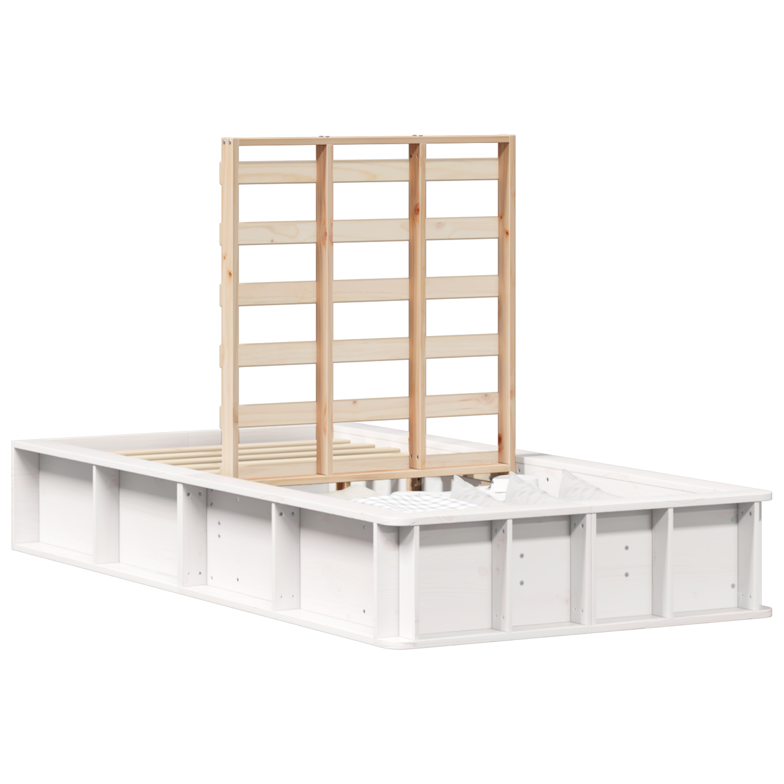 Sengestamme Hvit 80 x 200 cm Massiv furu