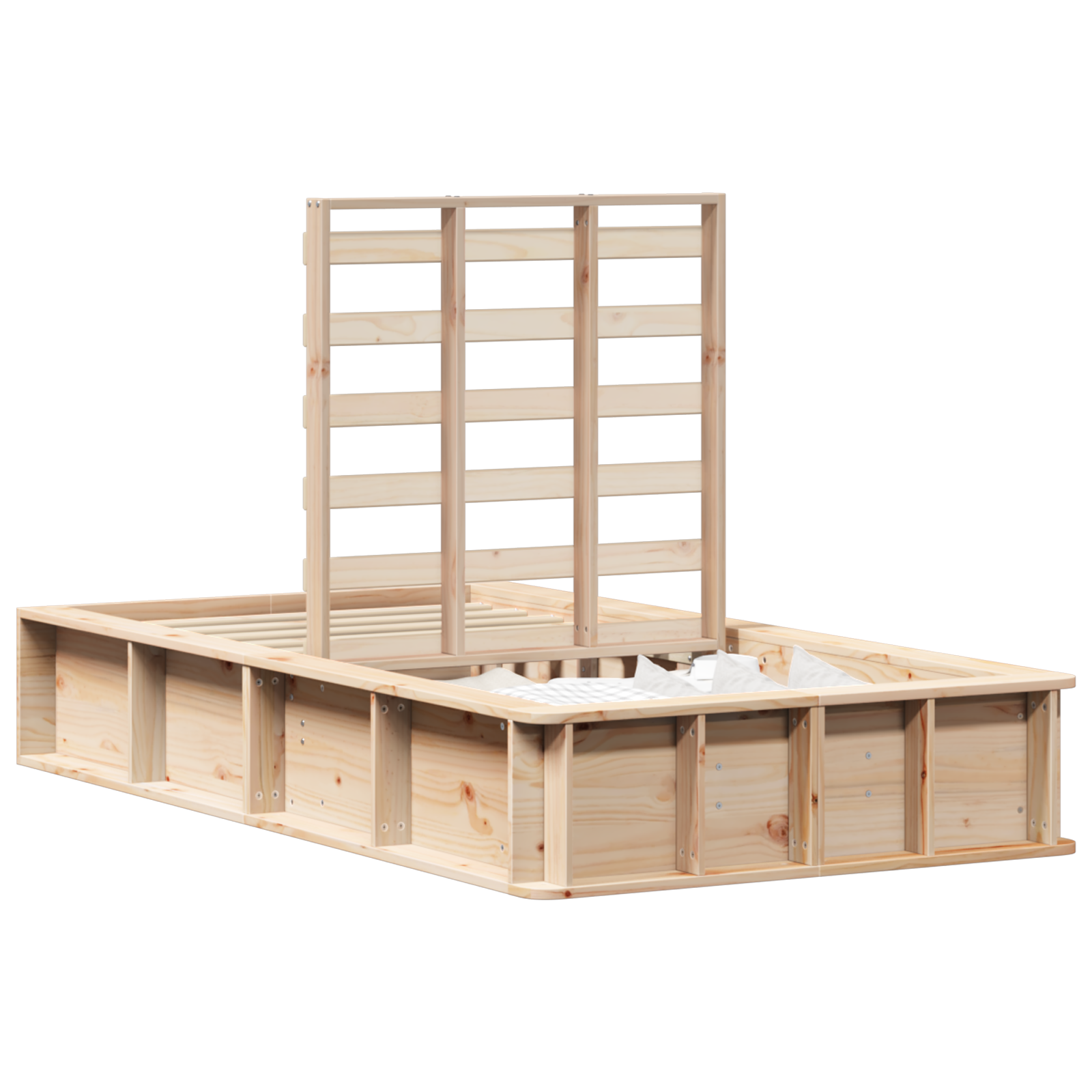 Sengestamme Brun 90 x 190 cm Massiv furu