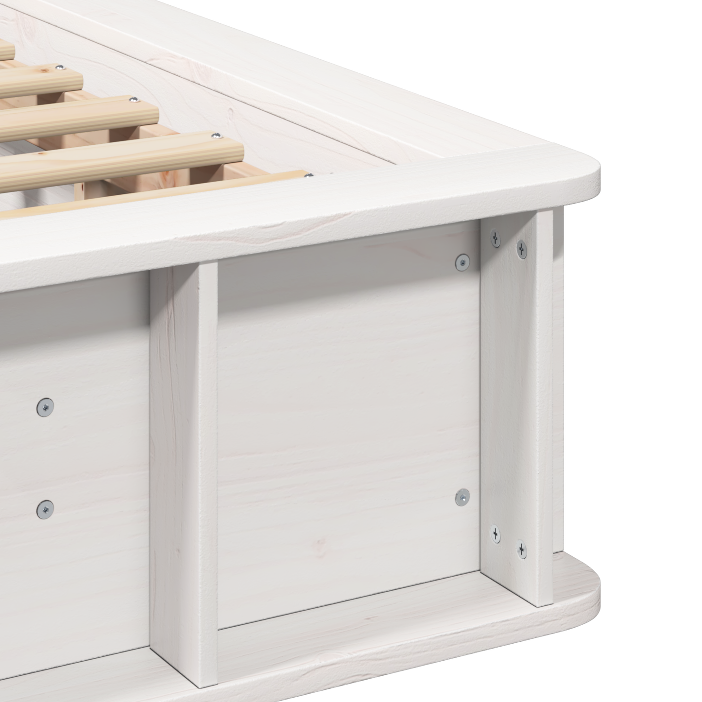 Sengestamme Hvit 90 x 190 cm Massiv furu