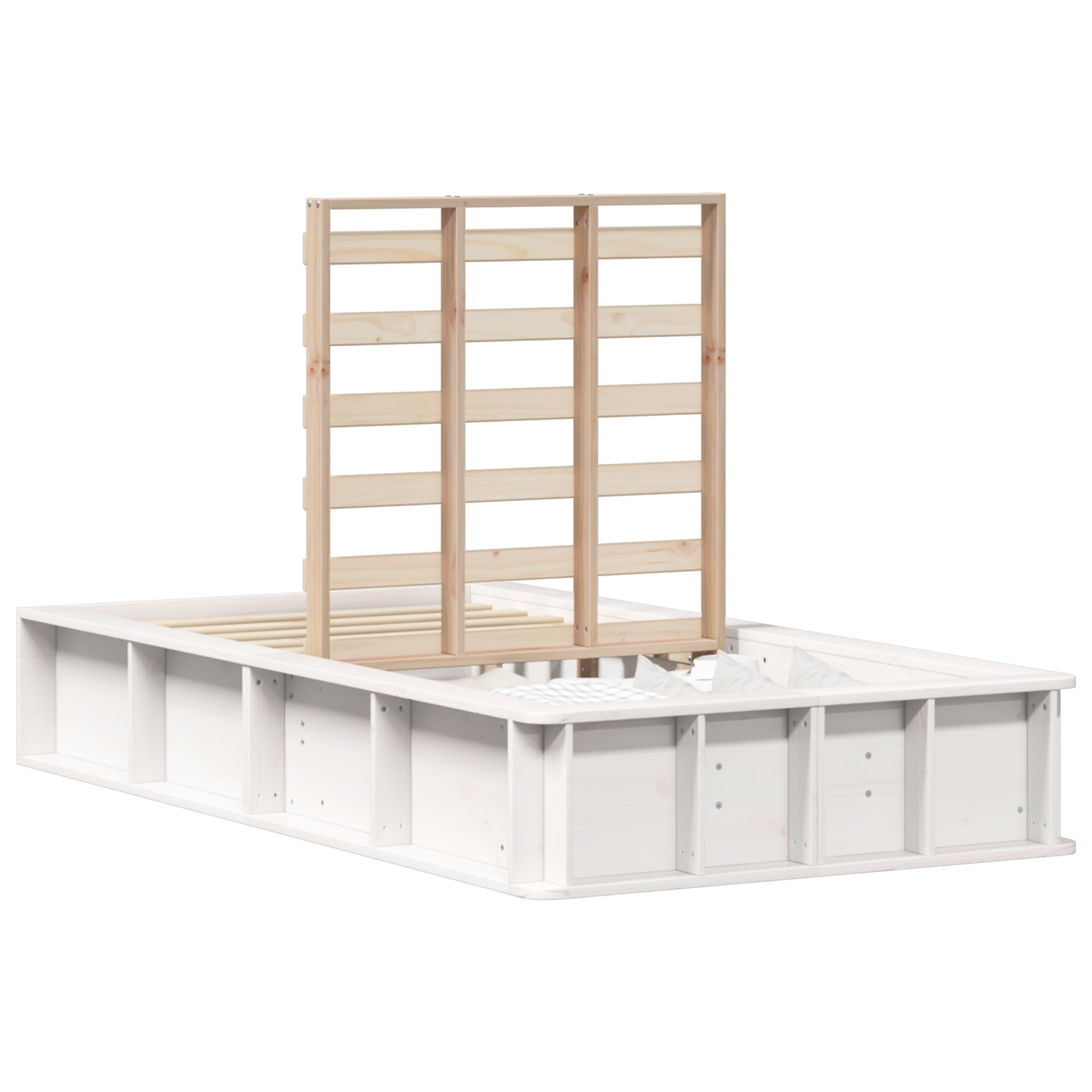 Sengestamme Hvit 90 x 190 cm Massiv furu
