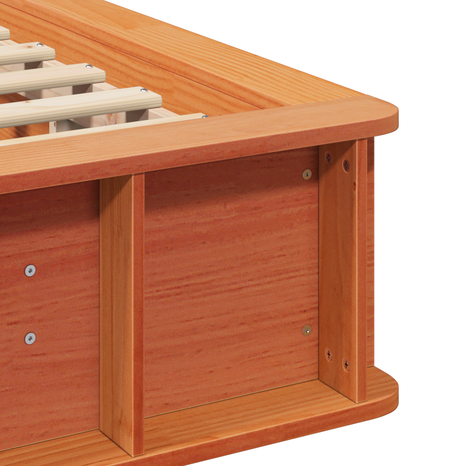 Sengestamme Vokset Brun 90 x 190 cm Massiv furu