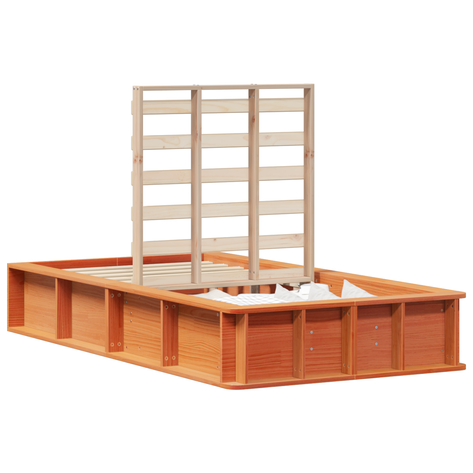 Sengestamme Vokset Brun 90 x 190 cm Massiv furu