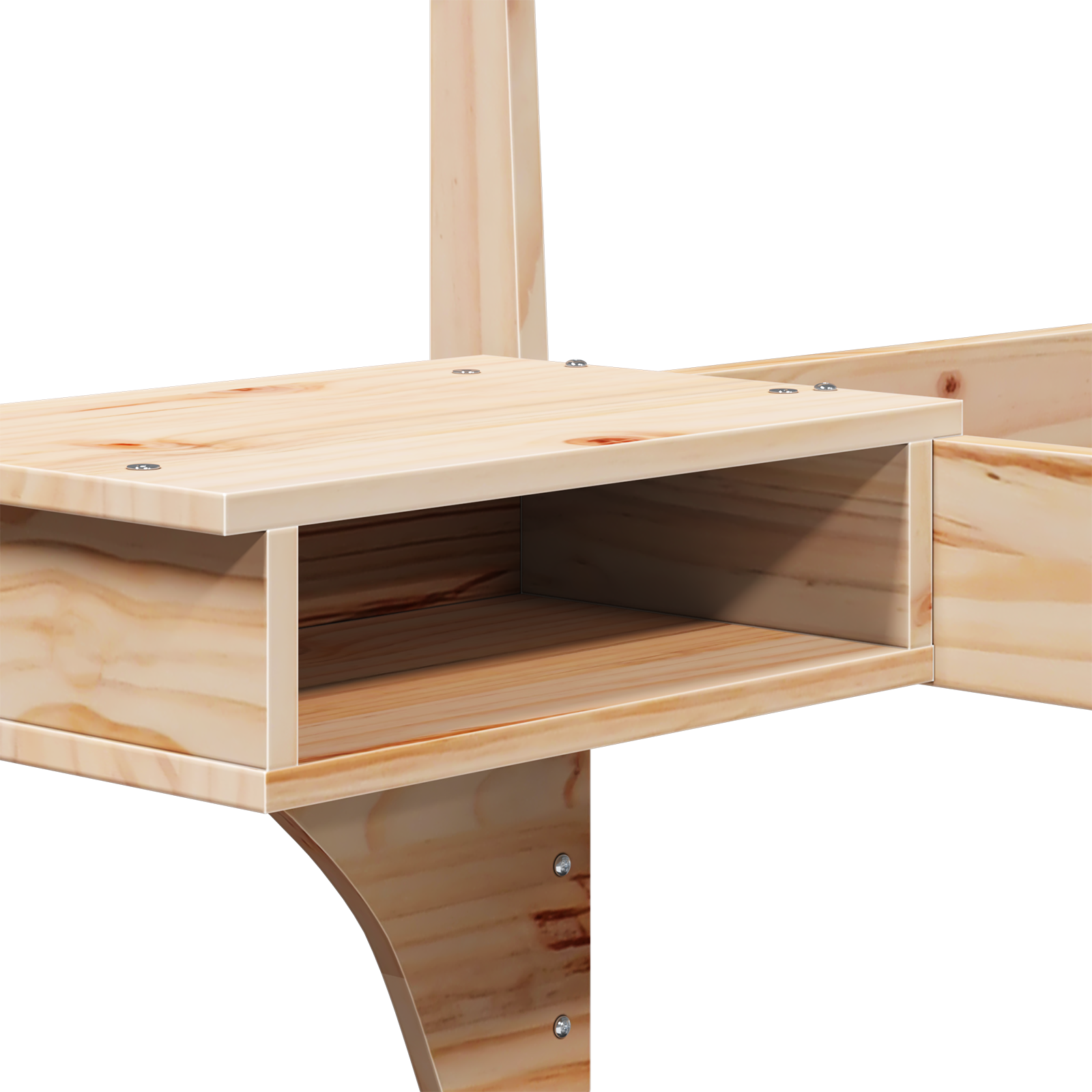 Sengestamme med hodegjerde Brun 200 x 200 cm Massiv furu