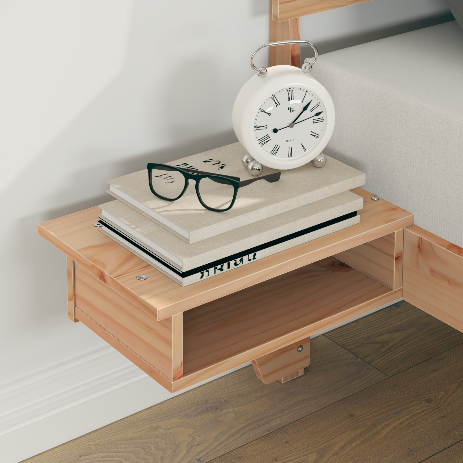 Sengestamme med hodegjerde Brun 200 x 200 cm Massiv furu