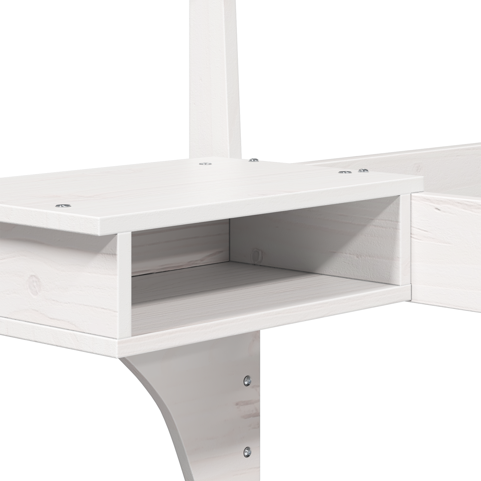 Sengestamme med hodegjerde Hvit 200 x 200 cm Massiv furu