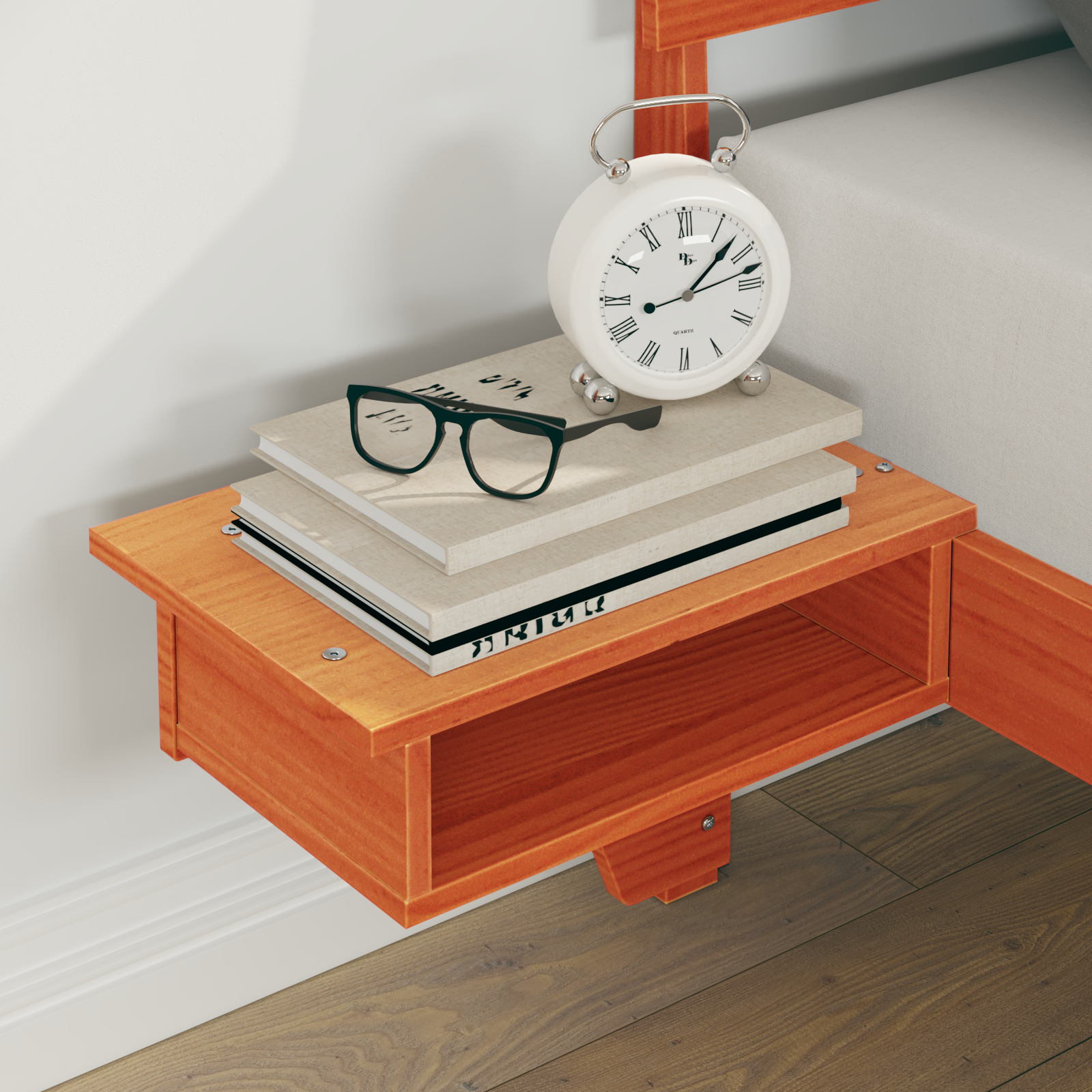 Sengestamme med hodegjerde Vokset Brun 200 x 200 cm Massiv furu