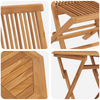 Hage Spisegruppe 3 pcs Brun Heltre teak