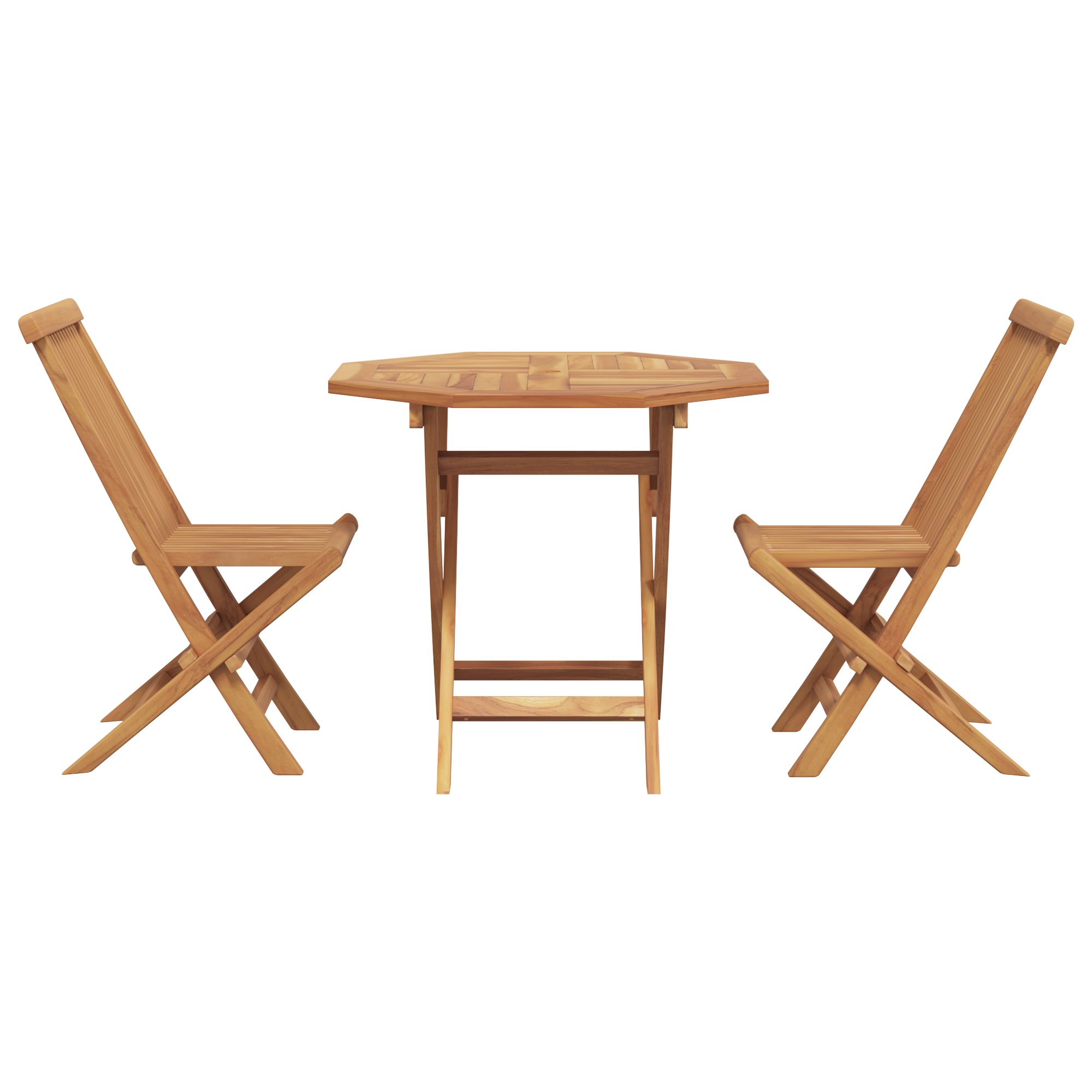 Hage Spisegruppe 3 pcs Brun Heltre teak