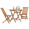 Hage Spisegruppe 3 pcs Brun Heltre teak