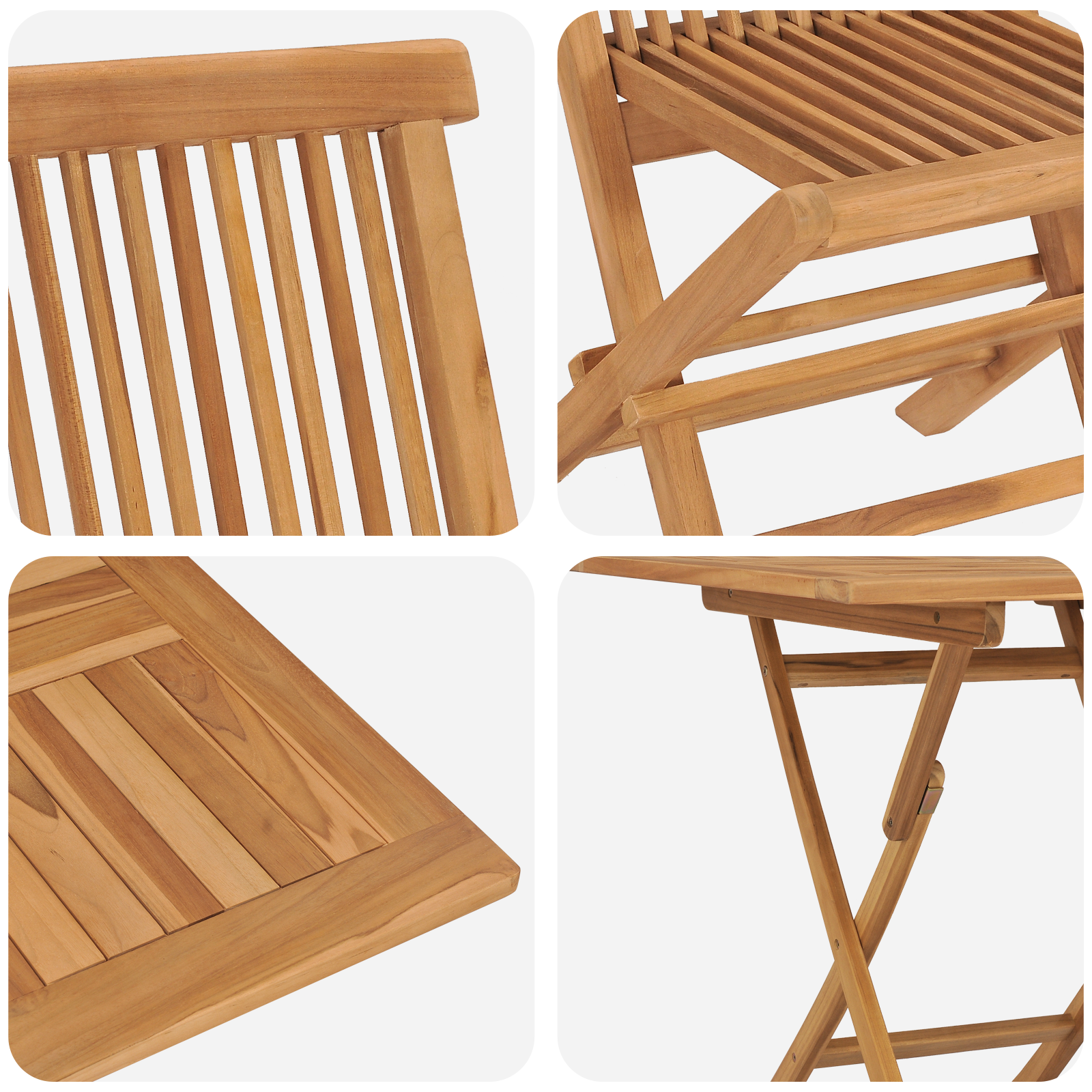 Hage Spisegruppe 3 pcs Brun Heltre teak