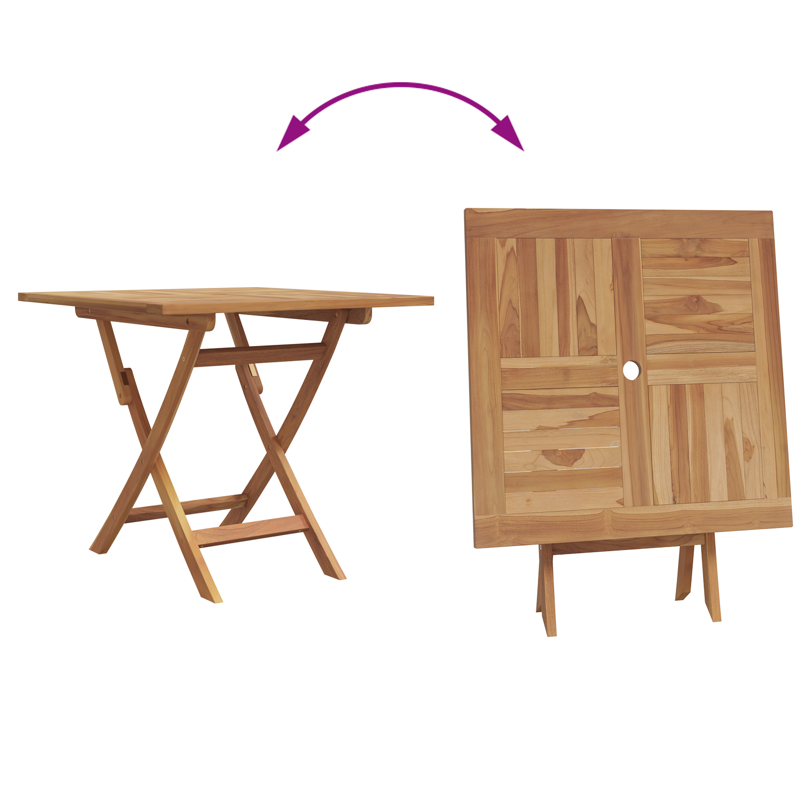 Hage Spisegruppe 3 pcs Brun Heltre teak