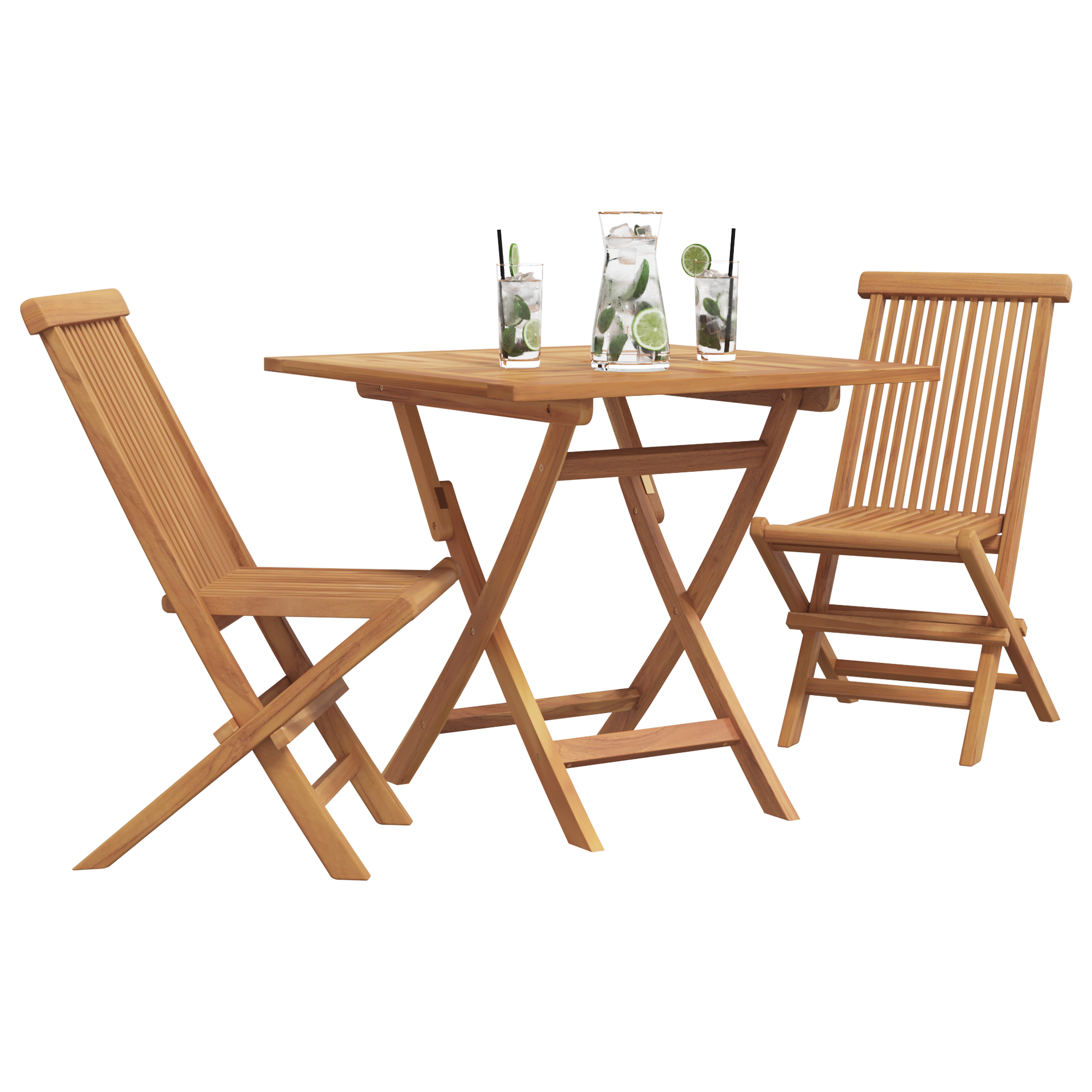 Hage Spisegruppe 3 pcs Brun Heltre teak