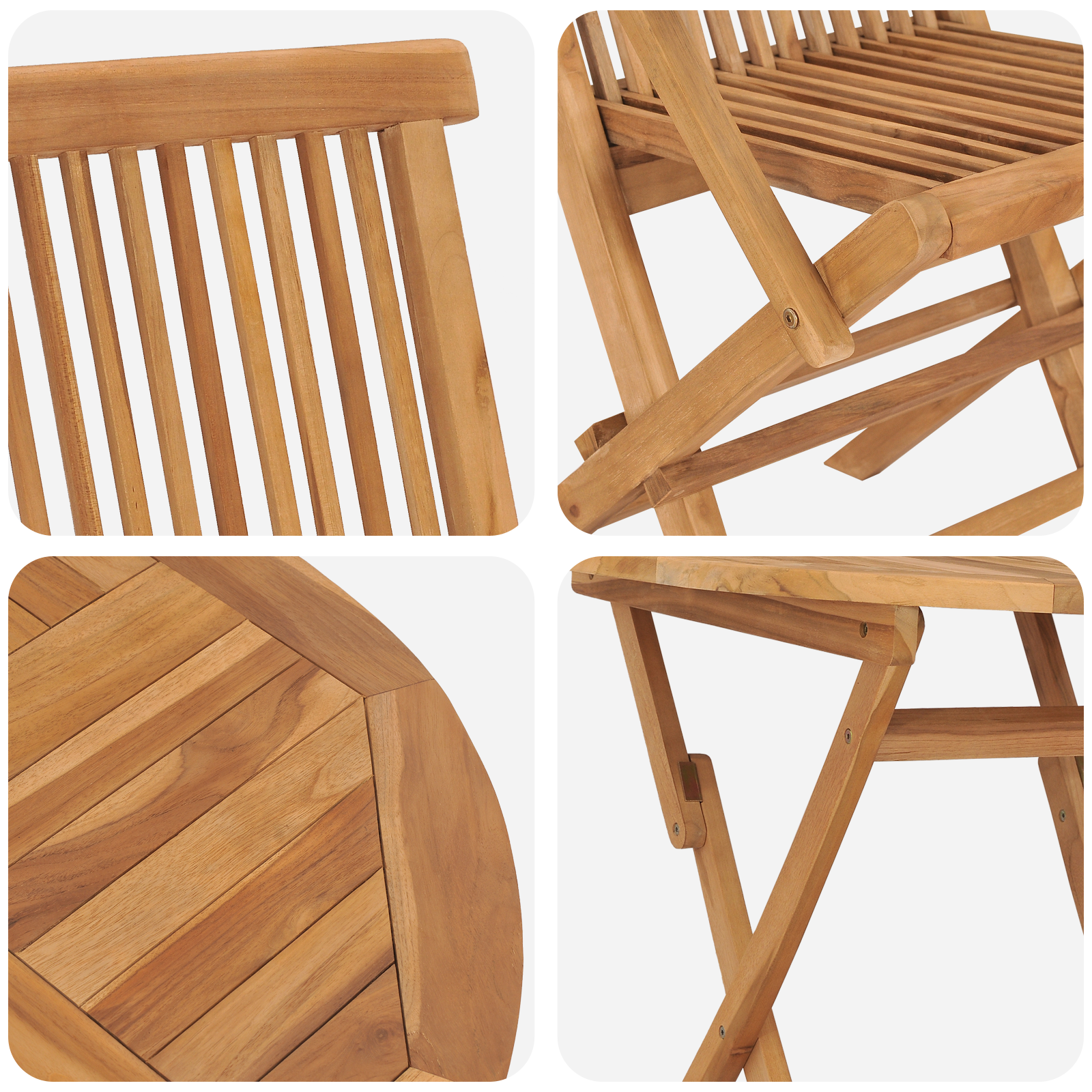 Hage Spisegruppe 3 pcs Brun Heltre teak