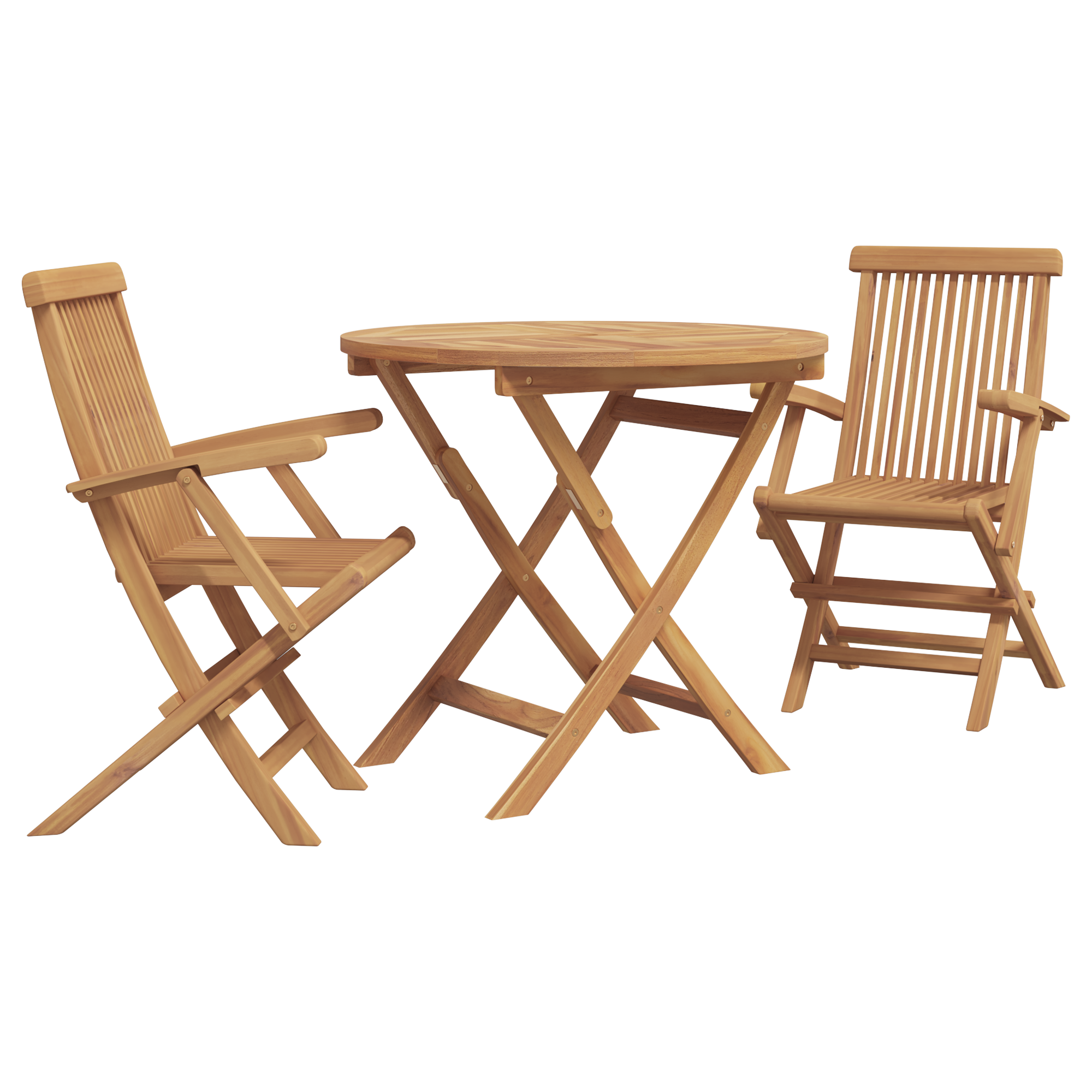 Hage Spisegruppe 3 pcs Brun Heltre teak