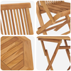 Hage Spisegruppe 3 pcs Brun Heltre teak