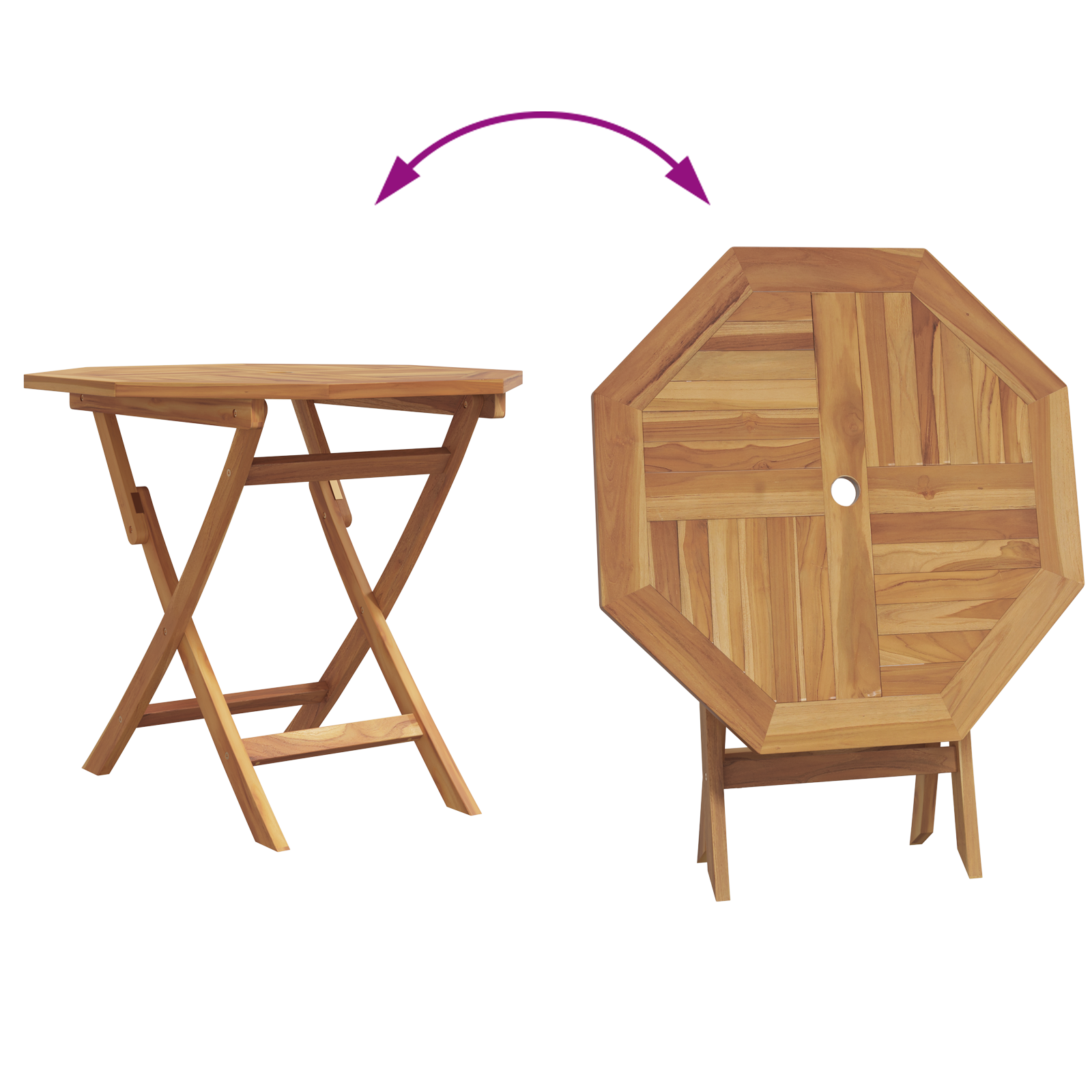 Hage Spisegruppe 3 pcs Brun Heltre teak