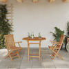 Hage Spisegruppe 3 pcs Brun Heltre teak