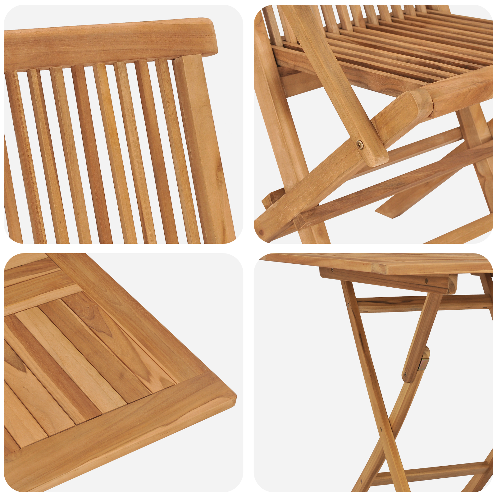 Hage Spisegruppe 3 pcs Brun Heltre teak