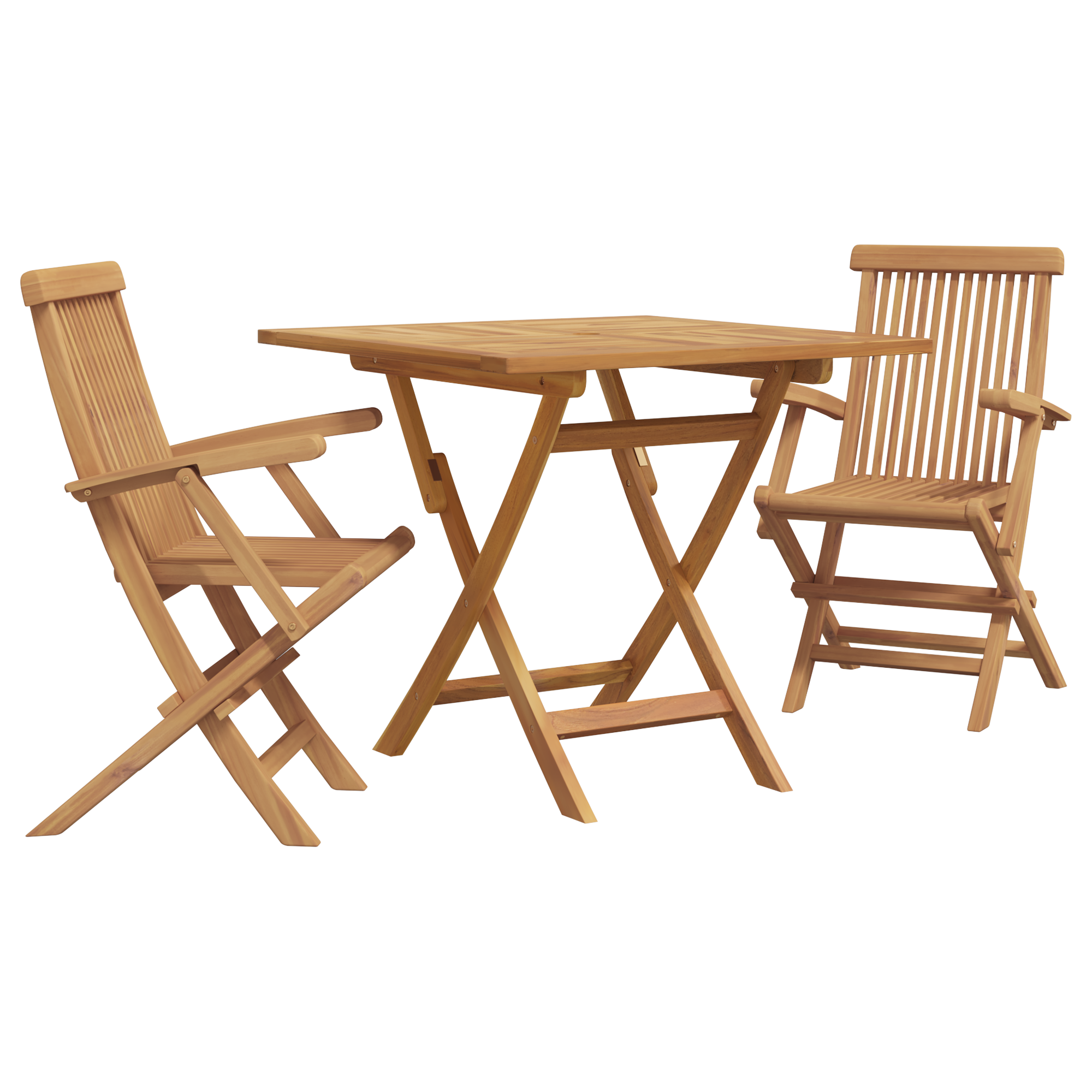 Hage Spisegruppe 3 pcs Brun Heltre teak