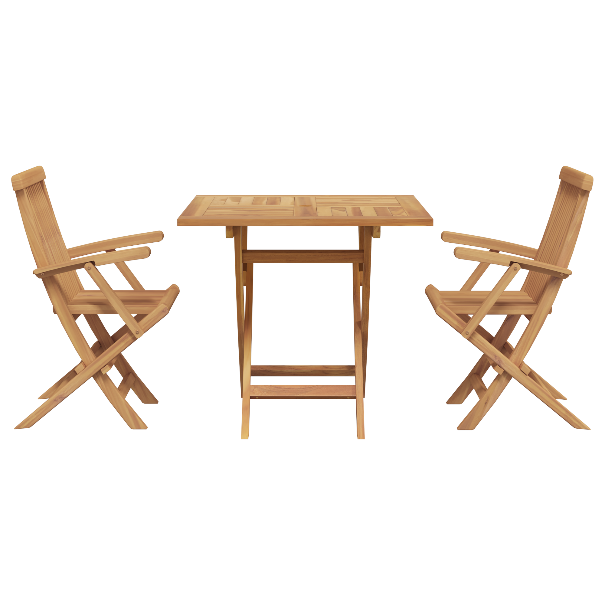 Hage Spisegruppe 3 pcs Brun Heltre teak