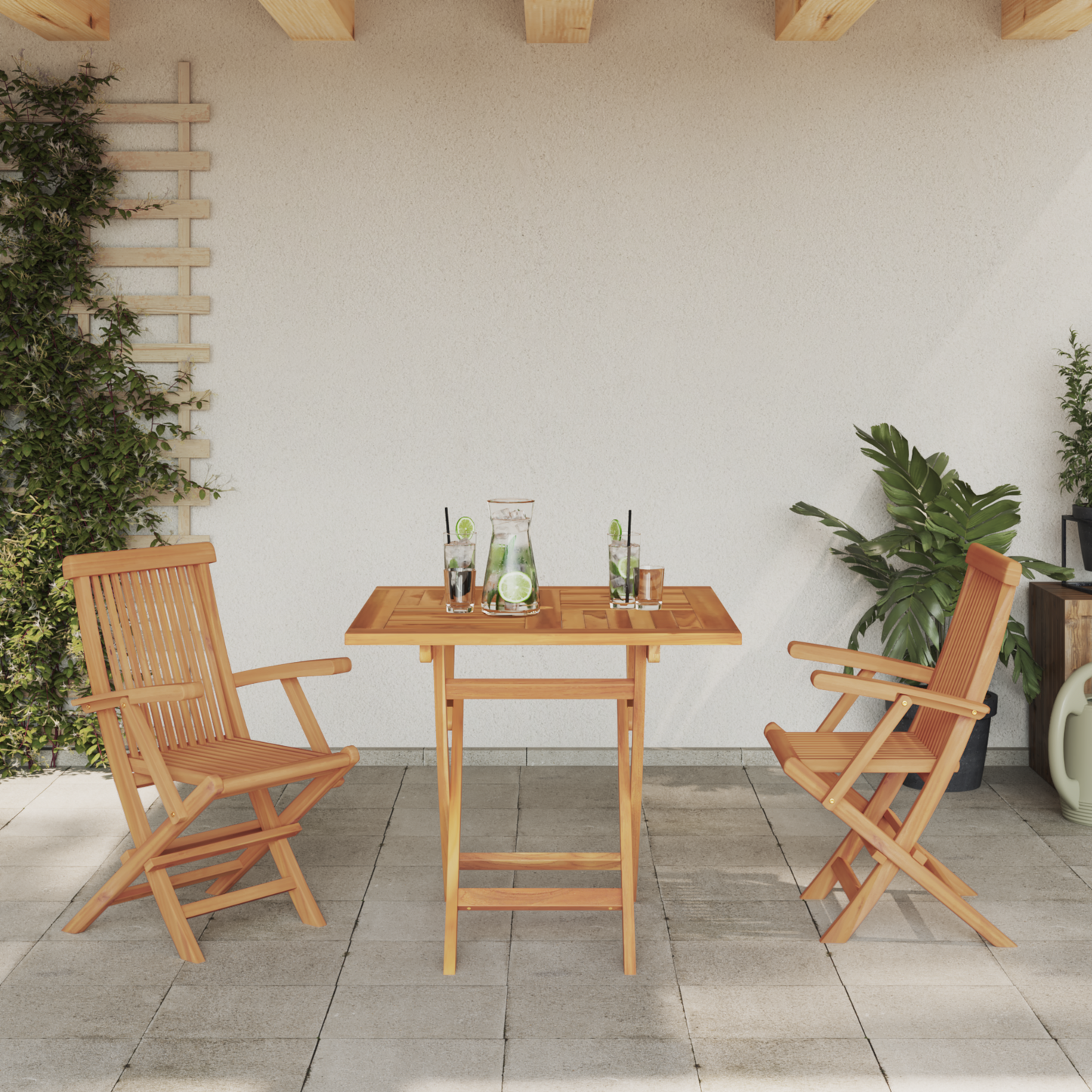 Hage Spisegruppe 3 pcs Brun Solid akasietre