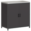 Kjøkkenoppbevaringssett med hylle 2 pcs Svart 180 x 50 x 92 cm