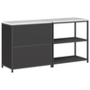 Kjøkkenoppbevaringssett med hylle 2 pcs Svart 180 x 50 x 92 cm