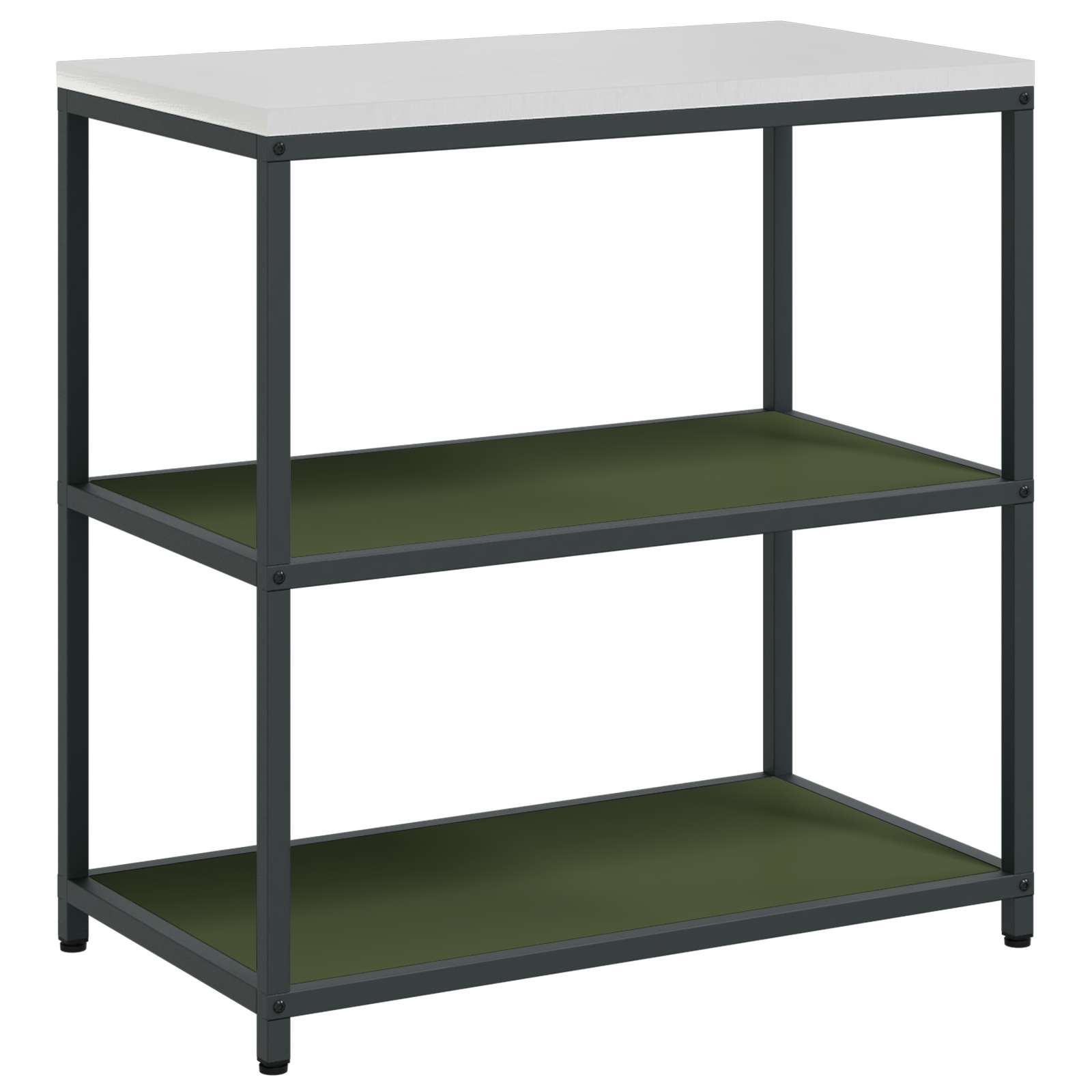Kjøkkenoppbevaringssett 2 pcs Olivengrønn 180 x 50 x 92 cm