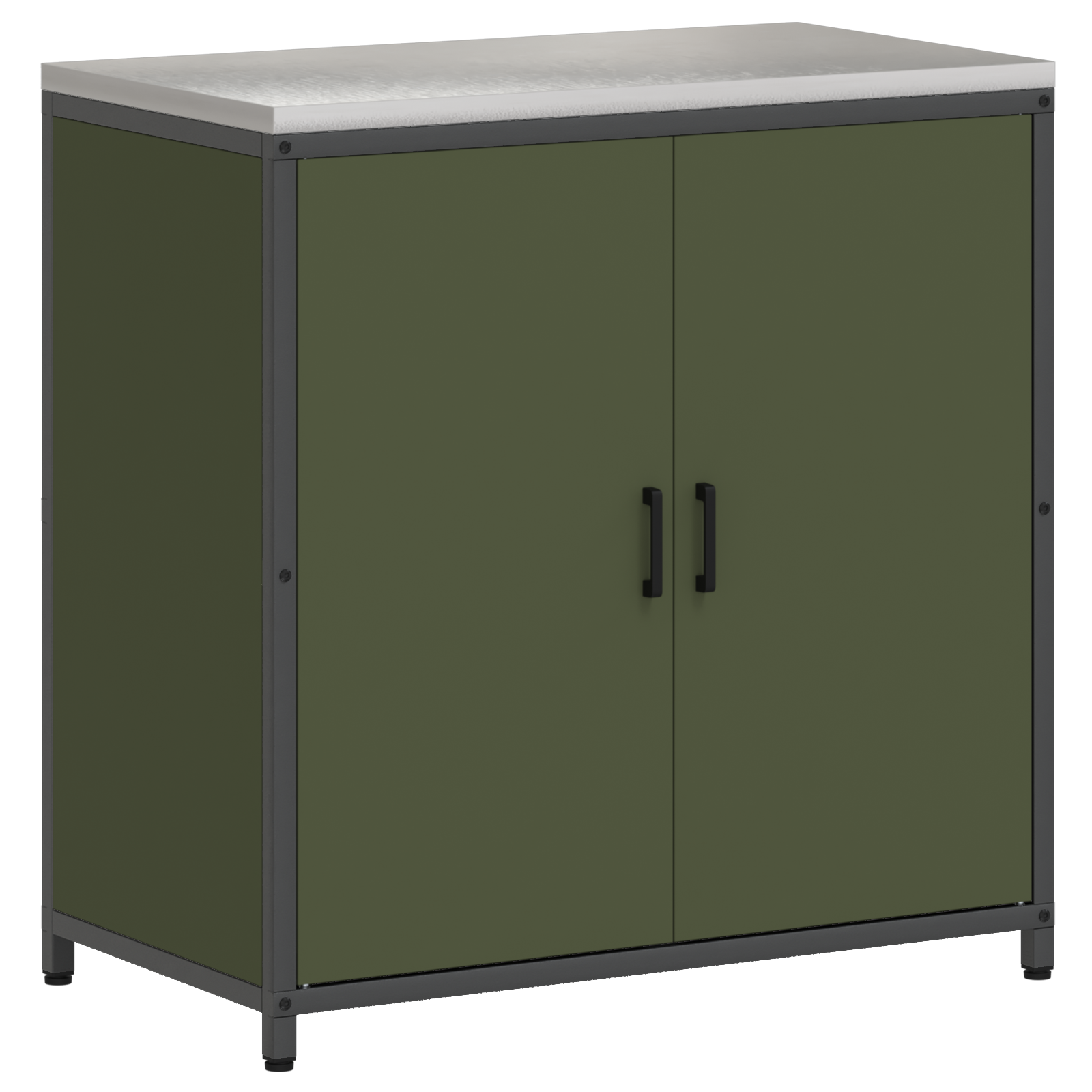 Kjøkkenoppbevaringssett 2 pcs Olivengrønn 180 x 50 x 92 cm