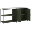 Kjøkkenoppbevaringssett 2 pcs Olivengrønn 180 x 50 x 92 cm
