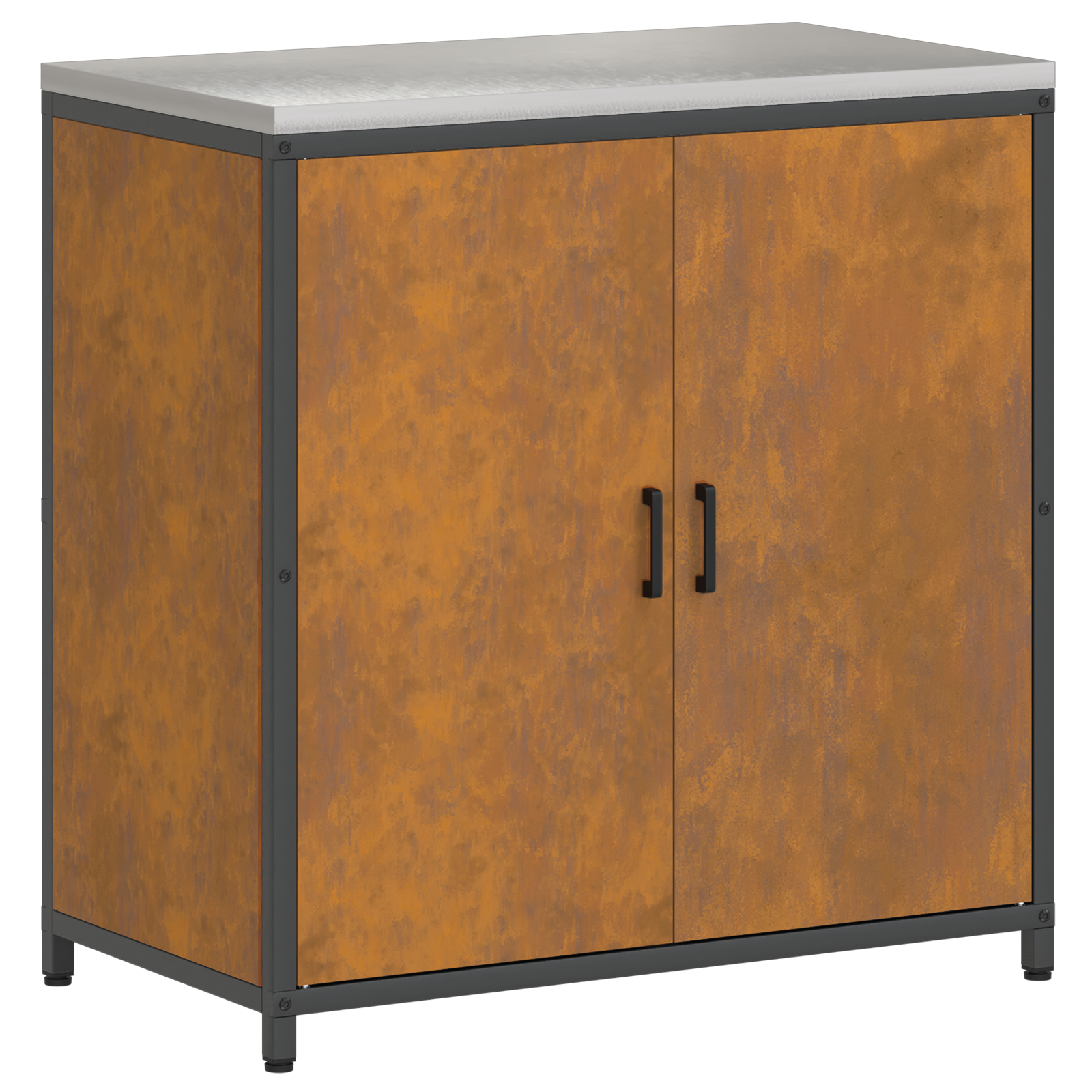 Kjøkkenoppbevaringssett med hylle 2 pcs Rusten 180 x 50 x 92 cm