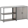 Kjøkkenoppbevaringssett med hylle 2 pcs Rusten 180 x 50 x 92 cm