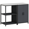 Kjøkkenoppbevaringssett 2 pcs Antrasitt 120 x 50 x 92 cm