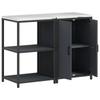 Kjøkkenoppbevaringssett 2 pcs Antrasitt 120 x 50 x 92 cm