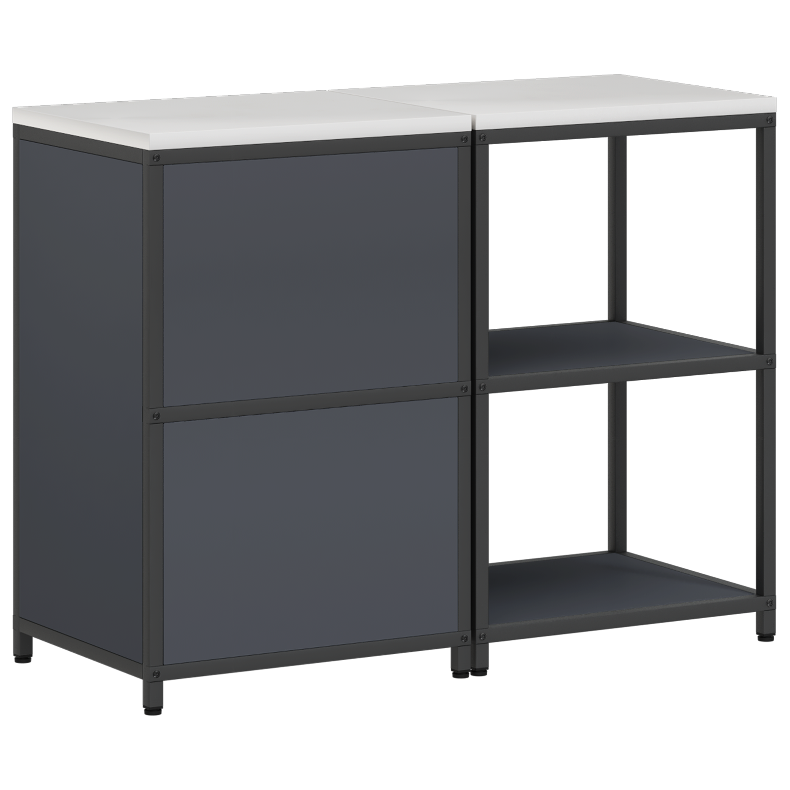 Kjøkkenoppbevaringssett 2 pcs Antrasitt 120 x 50 x 92 cm