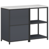 Kjøkkenoppbevaringssett 2 pcs Antrasitt 120 x 50 x 92 cm