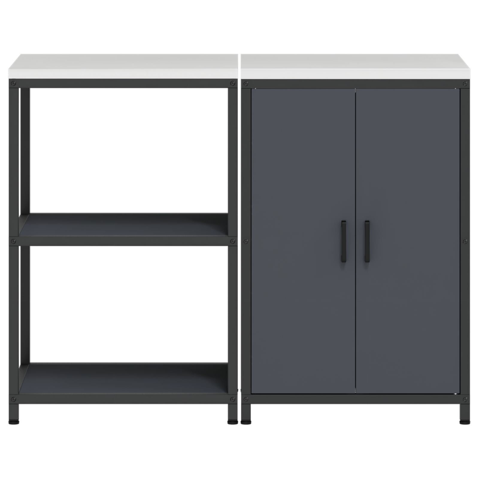 Kjøkkenoppbevaringssett 2 pcs Antrasitt 120 x 50 x 92 cm