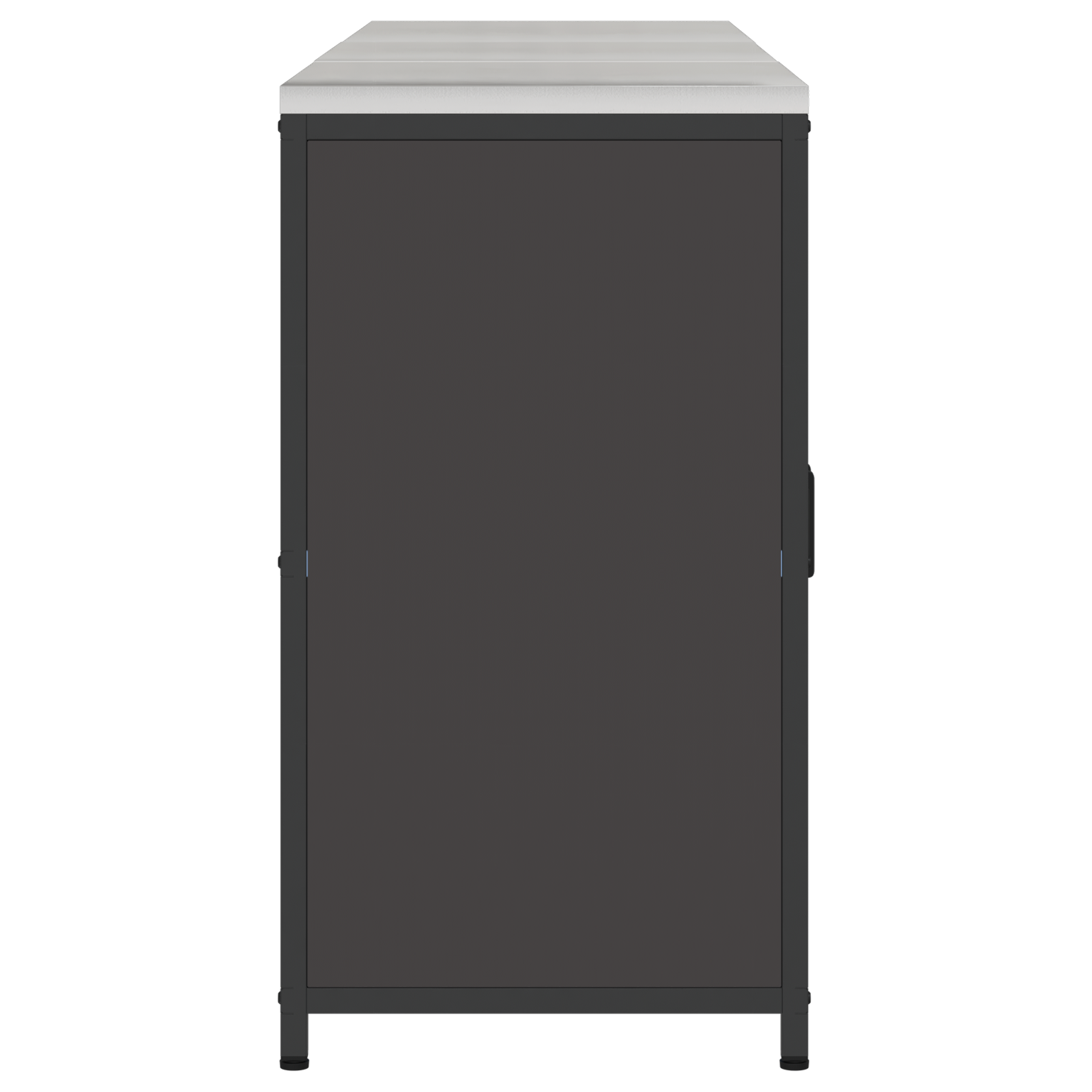 Kjøkkenoppbevaringssett med hylle 3 pcs Svart 210 x 50 x 92 cm