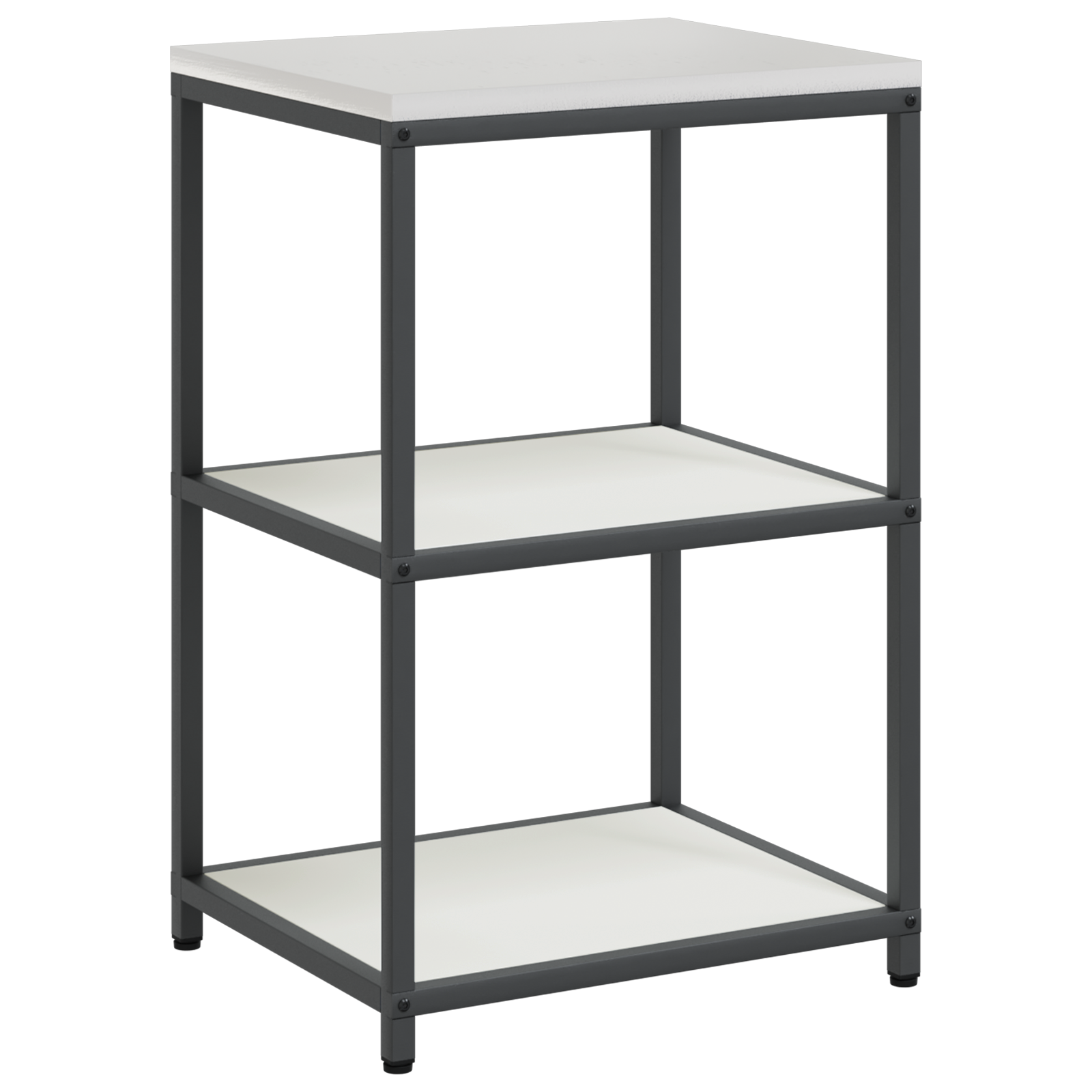 Kjøkkenoppbevaringssett med hylle 3 pcs Hvit 210 x 50 x 92 cm