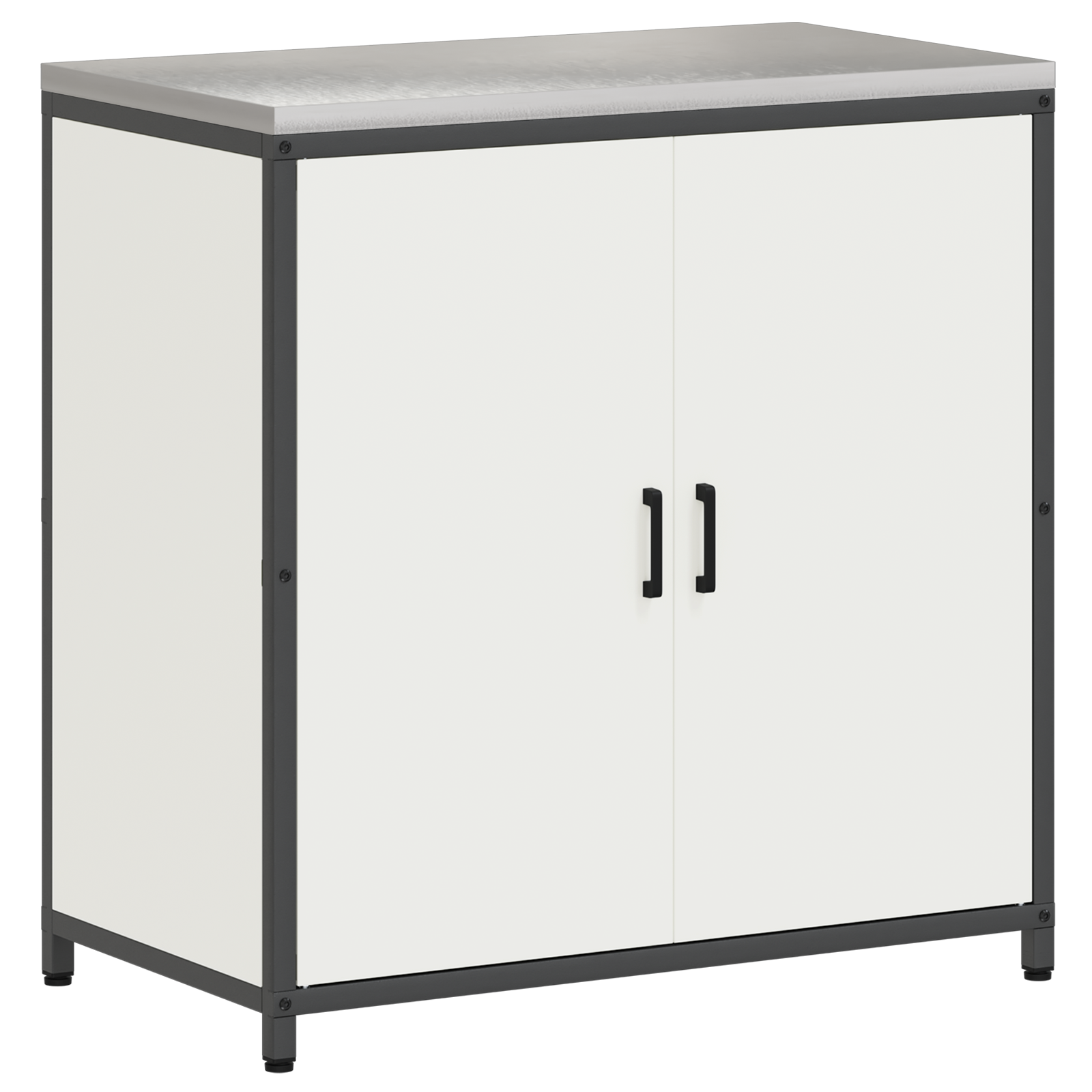 Kjøkkenoppbevaringssett med hylle 3 pcs Hvit 210 x 50 x 92 cm